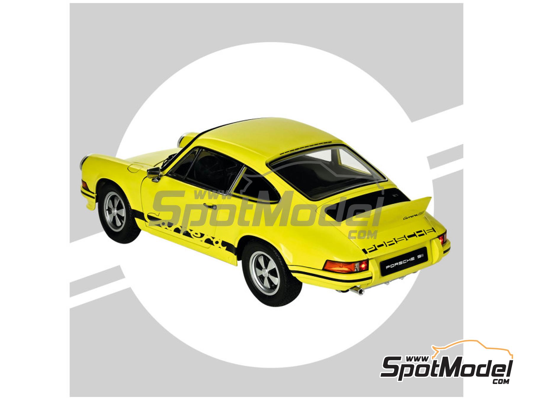 Image 2: Porsche 911 RS 2.7 Yellow | Car scale model kit in 1/8 scale manufactured by Ixo Collections (ref. IXC.911.FK.Y, also IXC.PRS.YB.FK)