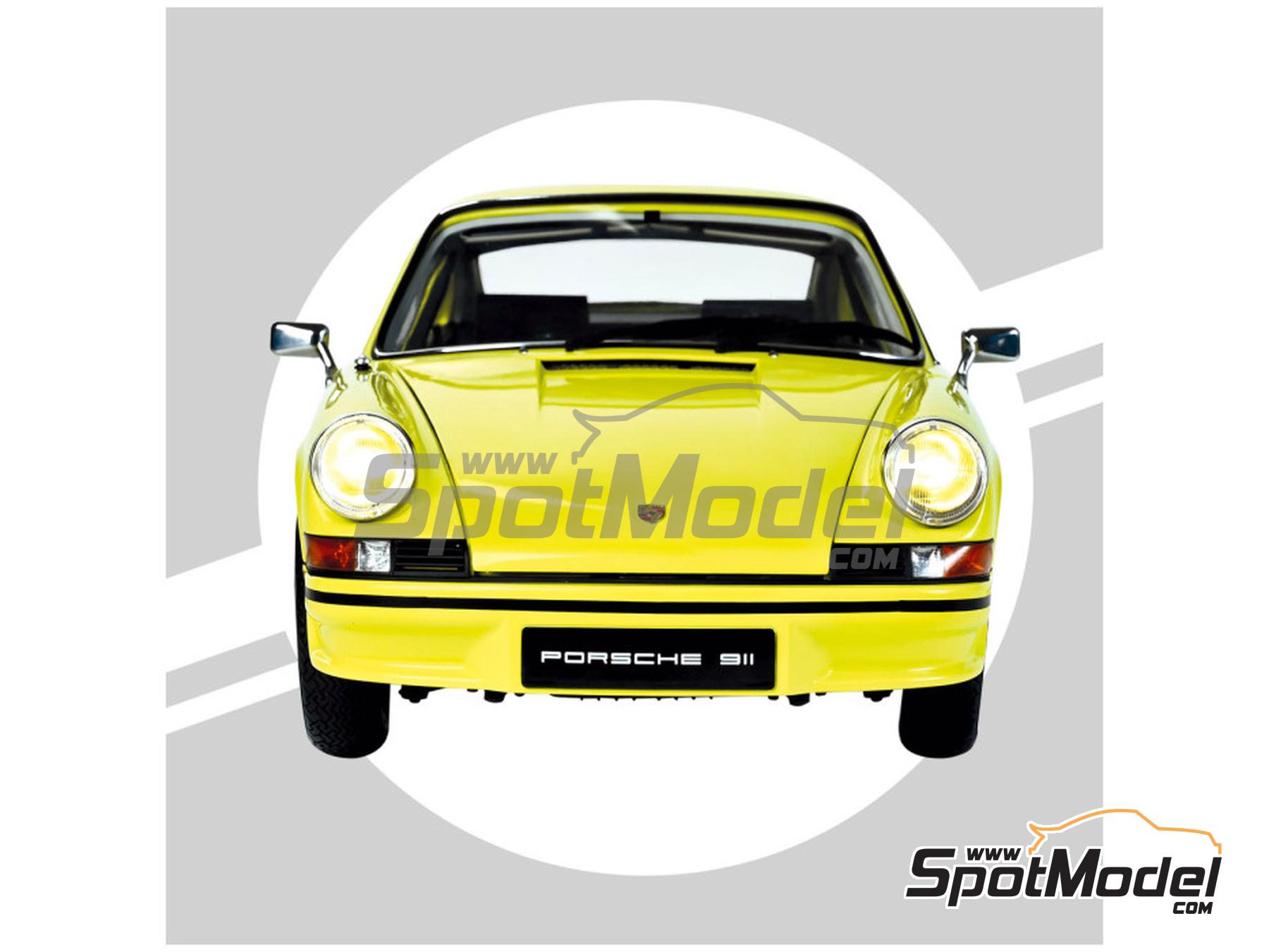 Image 3: Porsche 911 RS 2.7 Yellow | Car scale model kit in 1/8 scale manufactured by Ixo Collections (ref. IXC.911.FK.Y, also IXC.PRS.YB.FK)