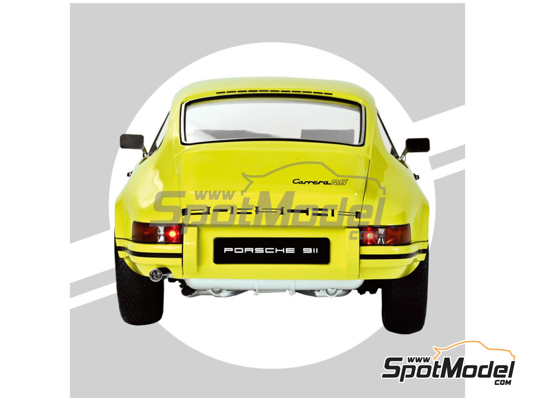 Image 4: Porsche 911 RS 2.7 Yellow | Car scale model kit in 1/8 scale manufactured by Ixo Collections (ref. IXC.911.FK.Y, also IXC.PRS.YB.FK)