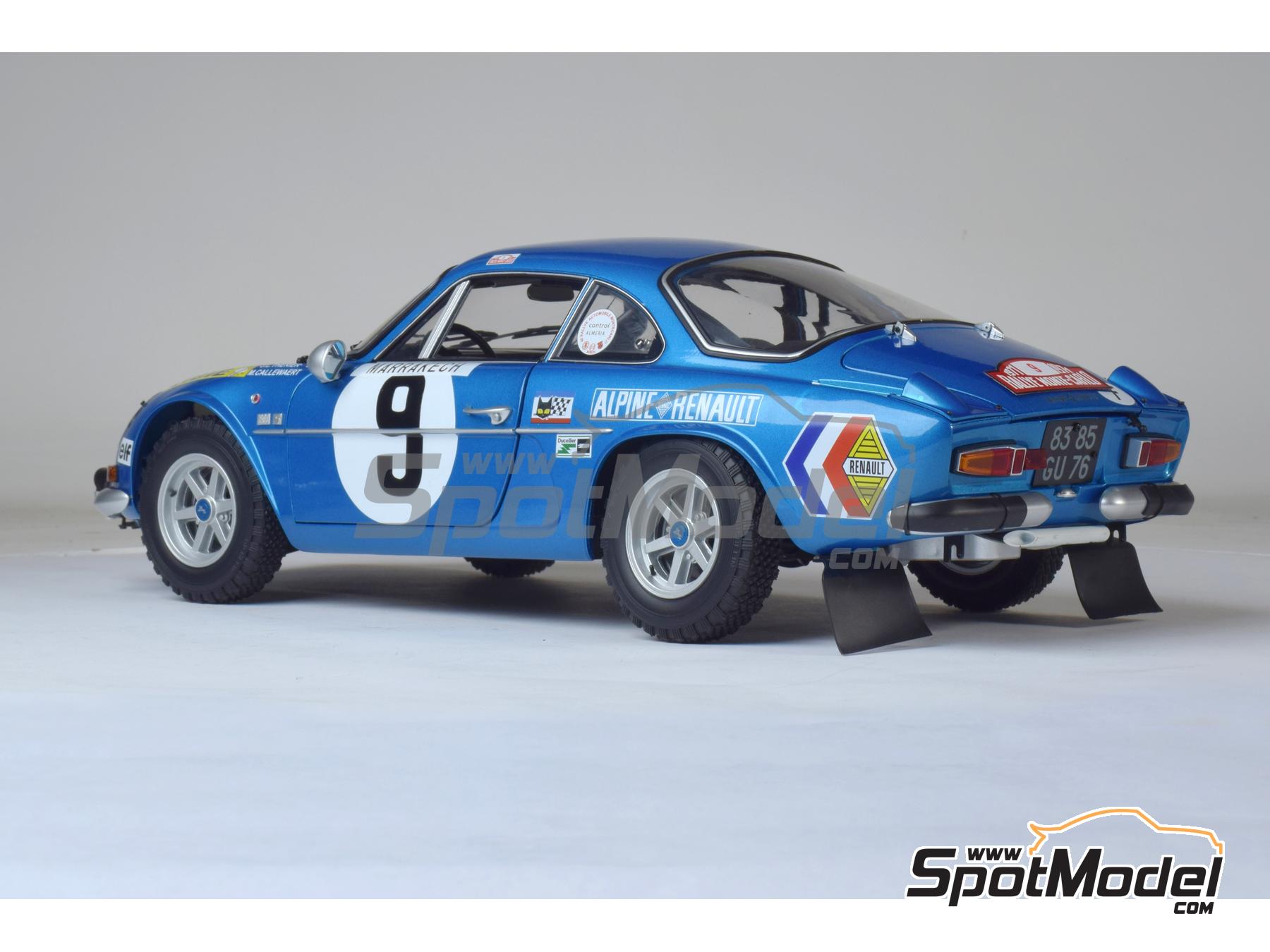 Image 4: Alpine A110 1600 S sponsored by Cibie, Elf - Monte Carlo Rally - Rallye Automobile de Monte-Carlo 1971 | Car scale model kit in 1/8 scale manufactured by Ixo Collections (ref.&nbsp;IXC.ALP.FK)
