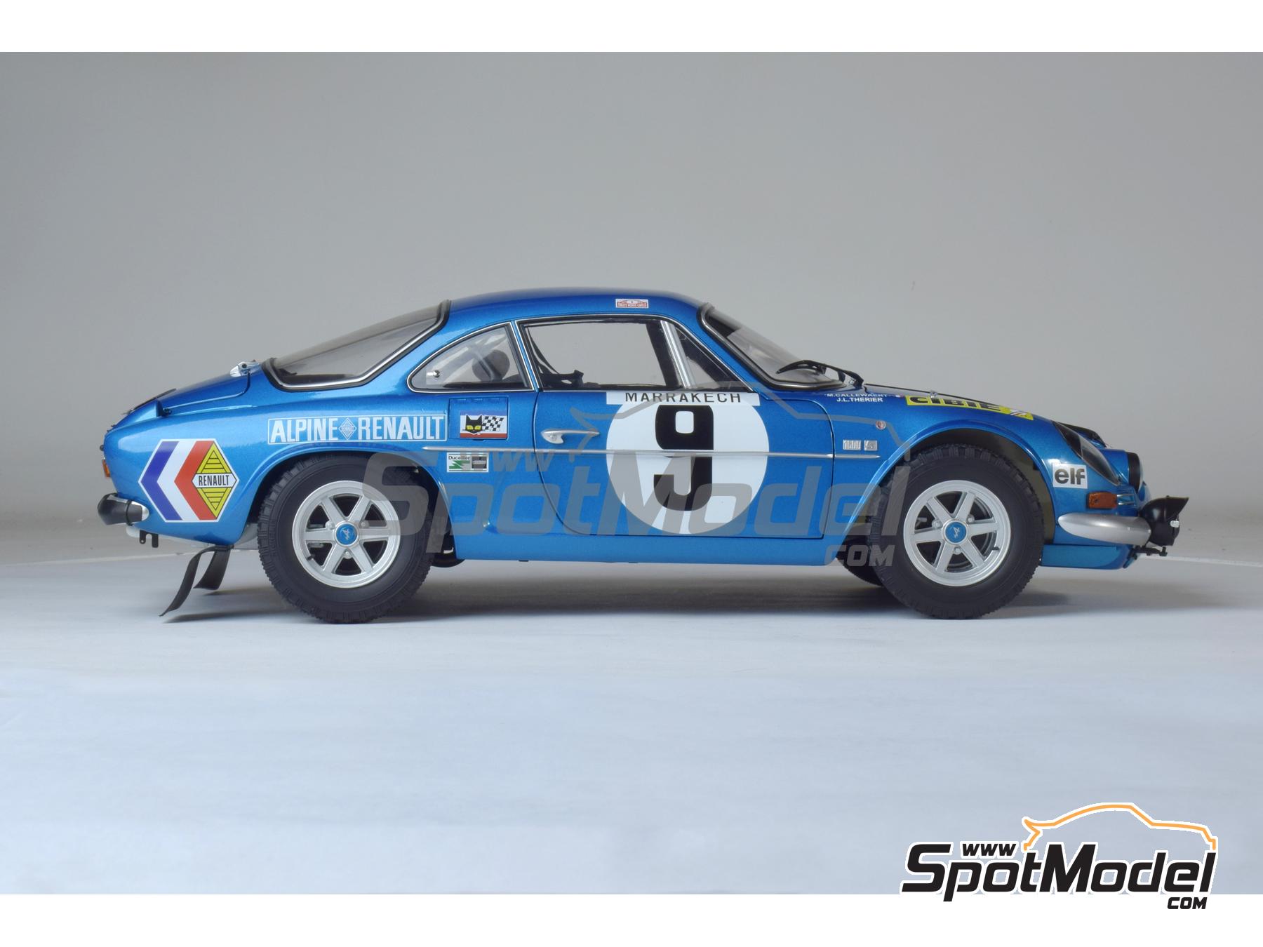 Image 7: Alpine A110 1600 S sponsored by Cibie, Elf - Monte Carlo Rally - Rallye Automobile de Monte-Carlo 1971 | Car scale model kit in 1/8 scale manufactured by Ixo Collections (ref.&nbsp;IXC.ALP.FK)
