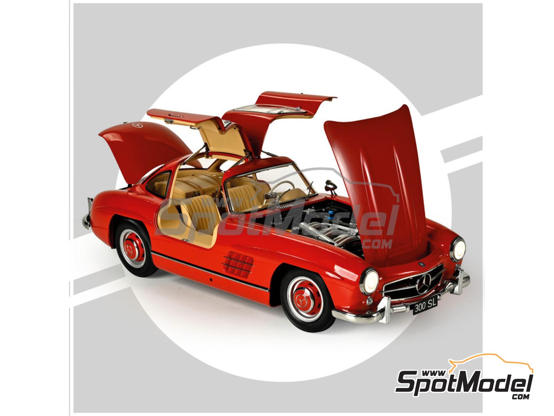 Image 7: Mercedes Benz 300SL Coupe | Car scale model kit in 1/8 scale manufactured by Ixo Collections (ref. IXO-60571, also 4895102344260 and IXC.MBC.RED.FK)