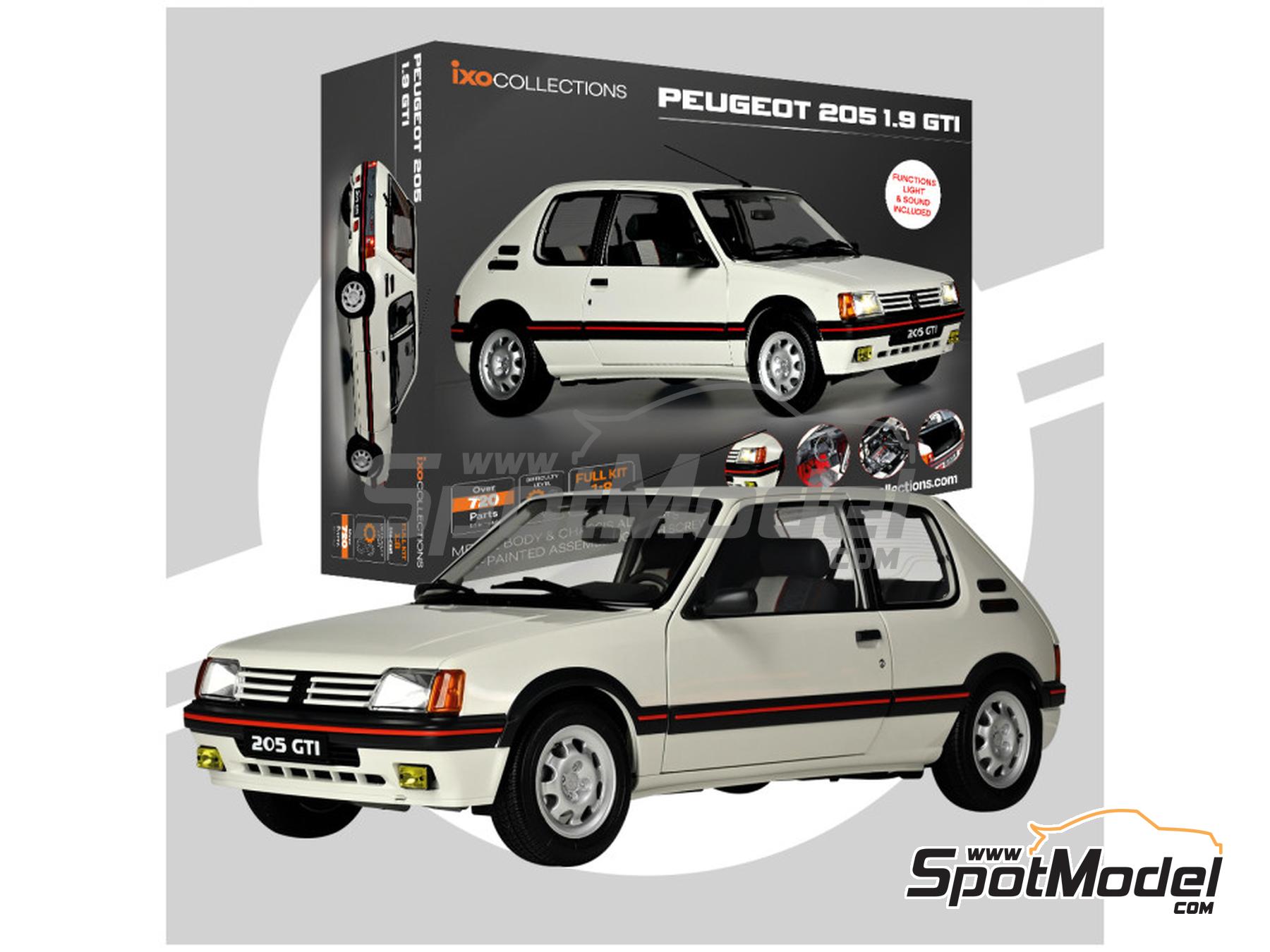 Image 17: Peugeot 205 1.9 GTI White | Car scale model kit in 1/8 scale manufactured by Ixo Collections (ref.&nbsp;IXC.PEU.FK.W)