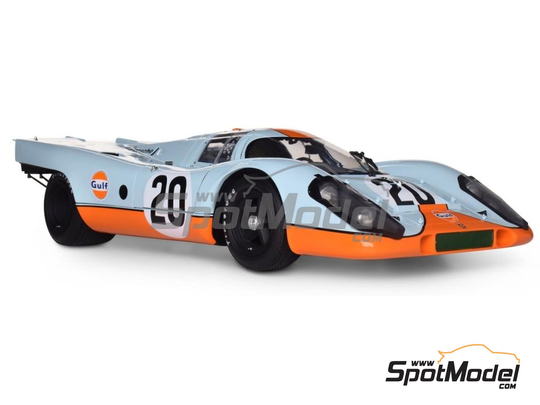Image 2: Porsche 917 KH sponsored by Gulf - 24 Hours Le Mans 1970 | Car scale model kit in 1/8 scale manufactured by Ixo Collections (ref.&nbsp;IXO-59408, also 4895102347377, IXC.POR.FK and 520010109)