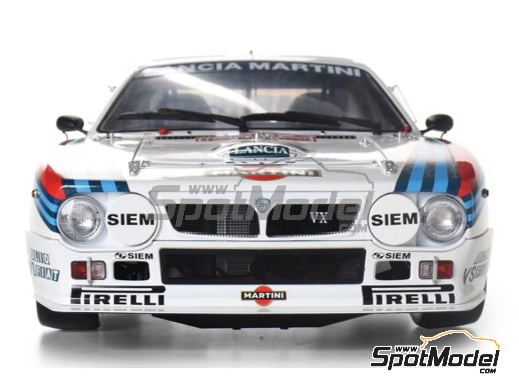 Image 1: Lancia 037 sponsored by Martini - Tour de Corse Rallye de France 1984 | Car scale model kit in 1/8 scale manufactured by Ixo Collections (ref. IXO-62038, also IXC.LNC.FK)