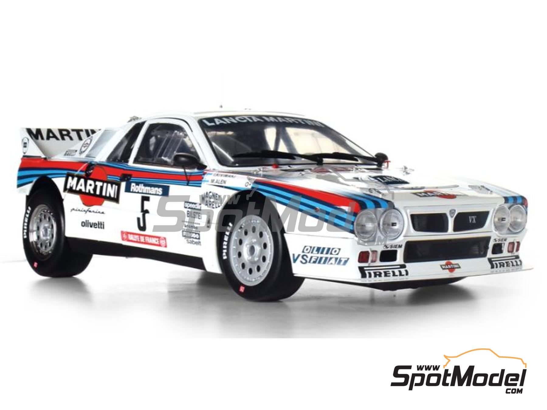 Image 2: Lancia 037 sponsored by Martini - Tour de Corse Rallye de France 1984 | Car scale model kit in 1/8 scale manufactured by Ixo Collections (ref. IXO-62038, also IXC.LNC.FK)