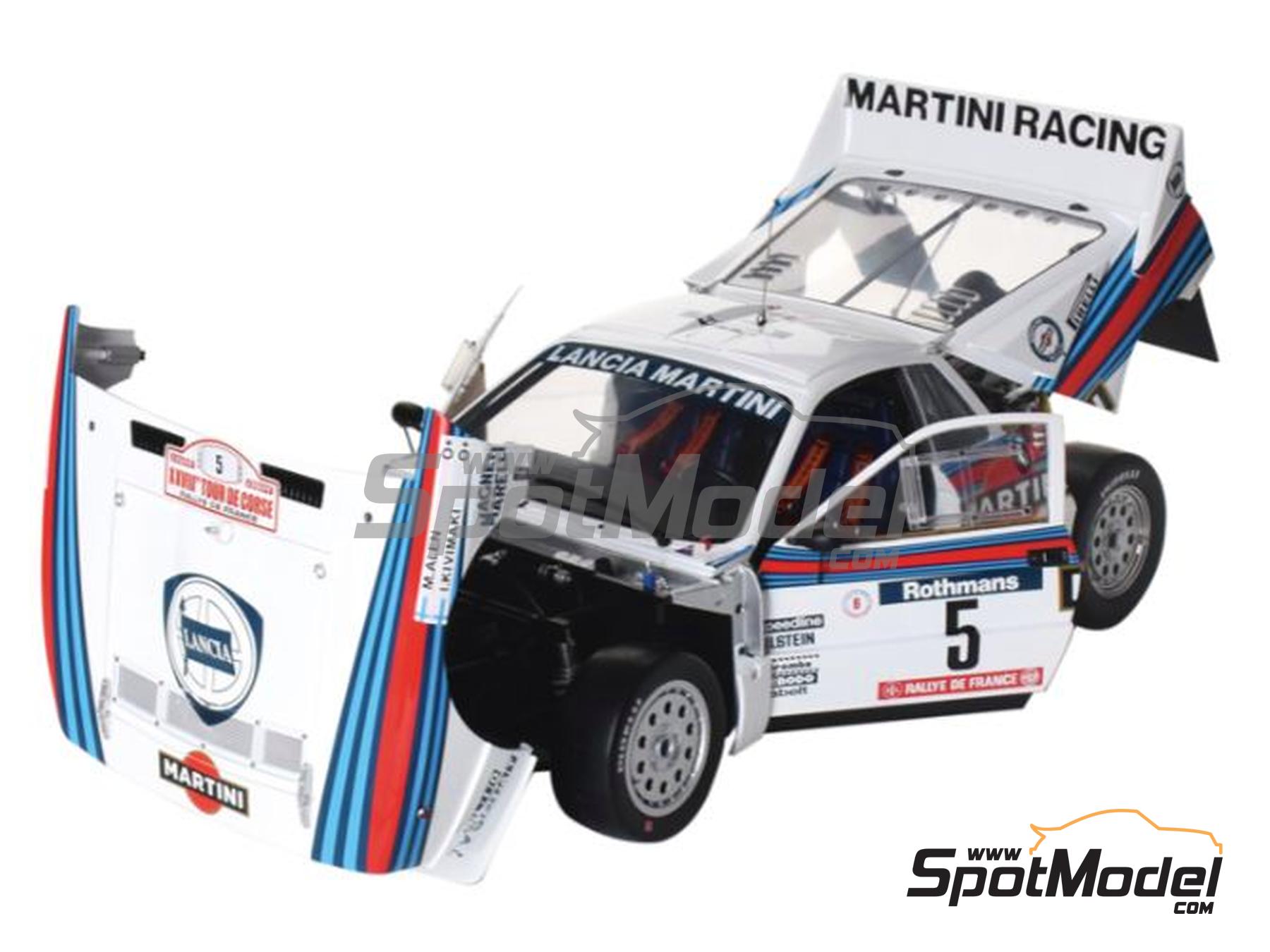 Image 7: Lancia 037 sponsored by Martini - Tour de Corse Rallye de France 1984 | Car scale model kit in 1/8 scale manufactured by Ixo Collections (ref. IXO-62038, also IXC.LNC.FK)