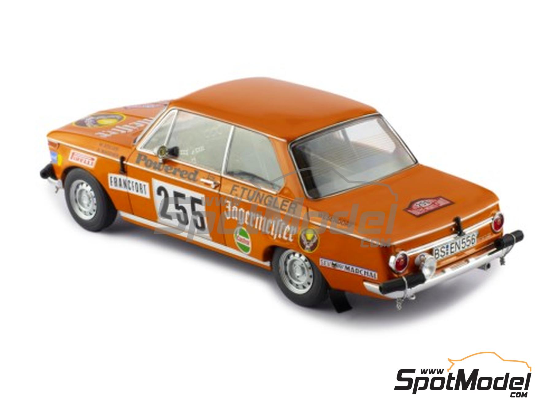Image 3: BMW 2002 (E20) sponsored by Jagermeister - Monte Carlo Rally - Rallye Automobile de Monte-Carlo 1973 | Diecast model car in 1/18 scale manufactured by Ixo Models (ref.&nbsp;DIE-62185, also 4895102342907 and 18RMC165.22)