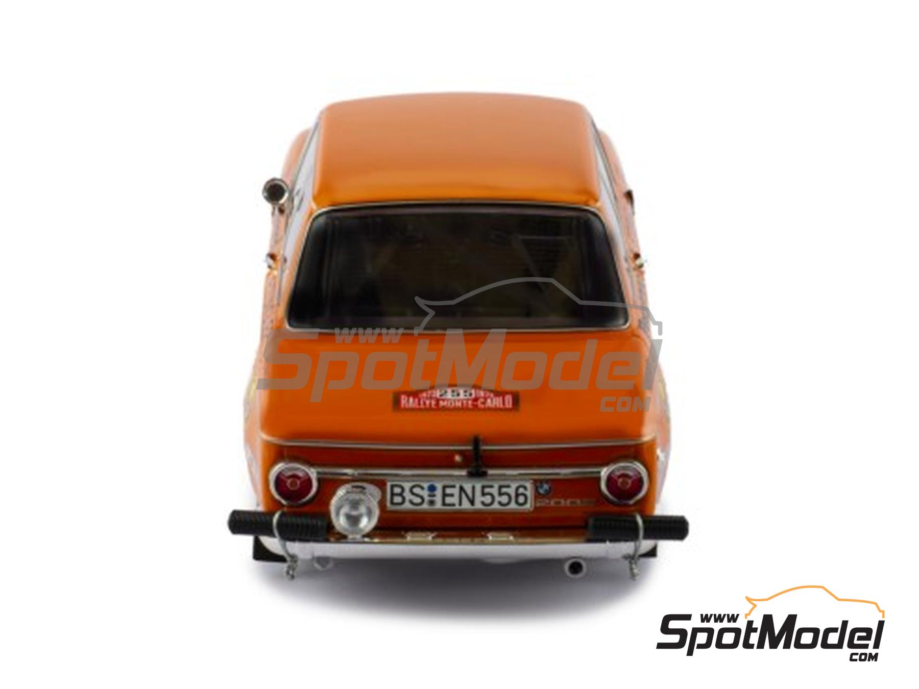 Image 4: BMW 2002 (E20) sponsored by Jagermeister - Monte Carlo Rally - Rallye Automobile de Monte-Carlo 1973 | Diecast model car in 1/18 scale manufactured by Ixo Models (ref.&nbsp;DIE-62185, also 4895102342907 and 18RMC165.22)