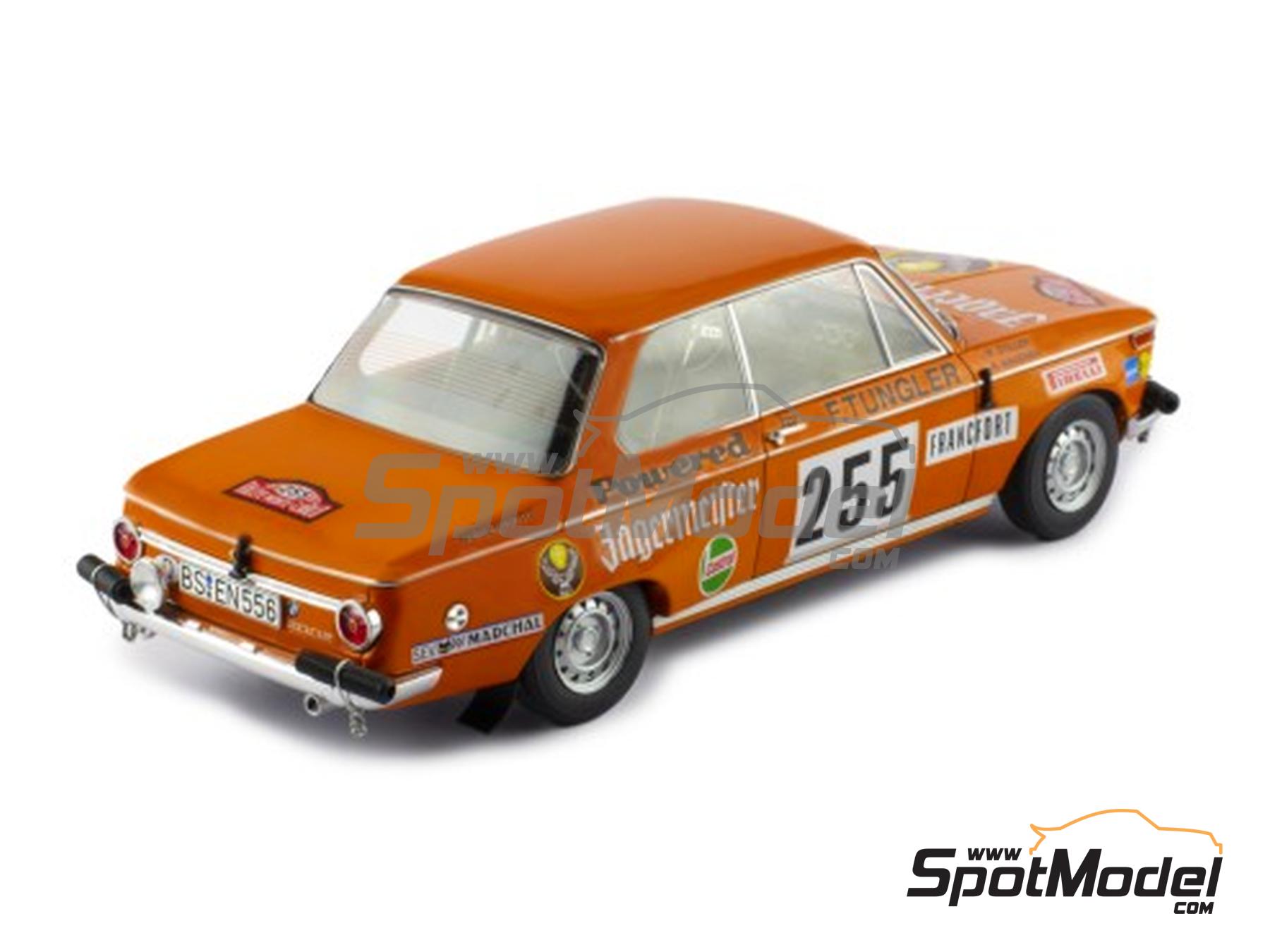 Image 5: BMW 2002 (E20) sponsored by Jagermeister - Monte Carlo Rally - Rallye Automobile de Monte-Carlo 1973 | Diecast model car in 1/18 scale manufactured by Ixo Models (ref.&nbsp;DIE-62185, also 4895102342907 and 18RMC165.22)