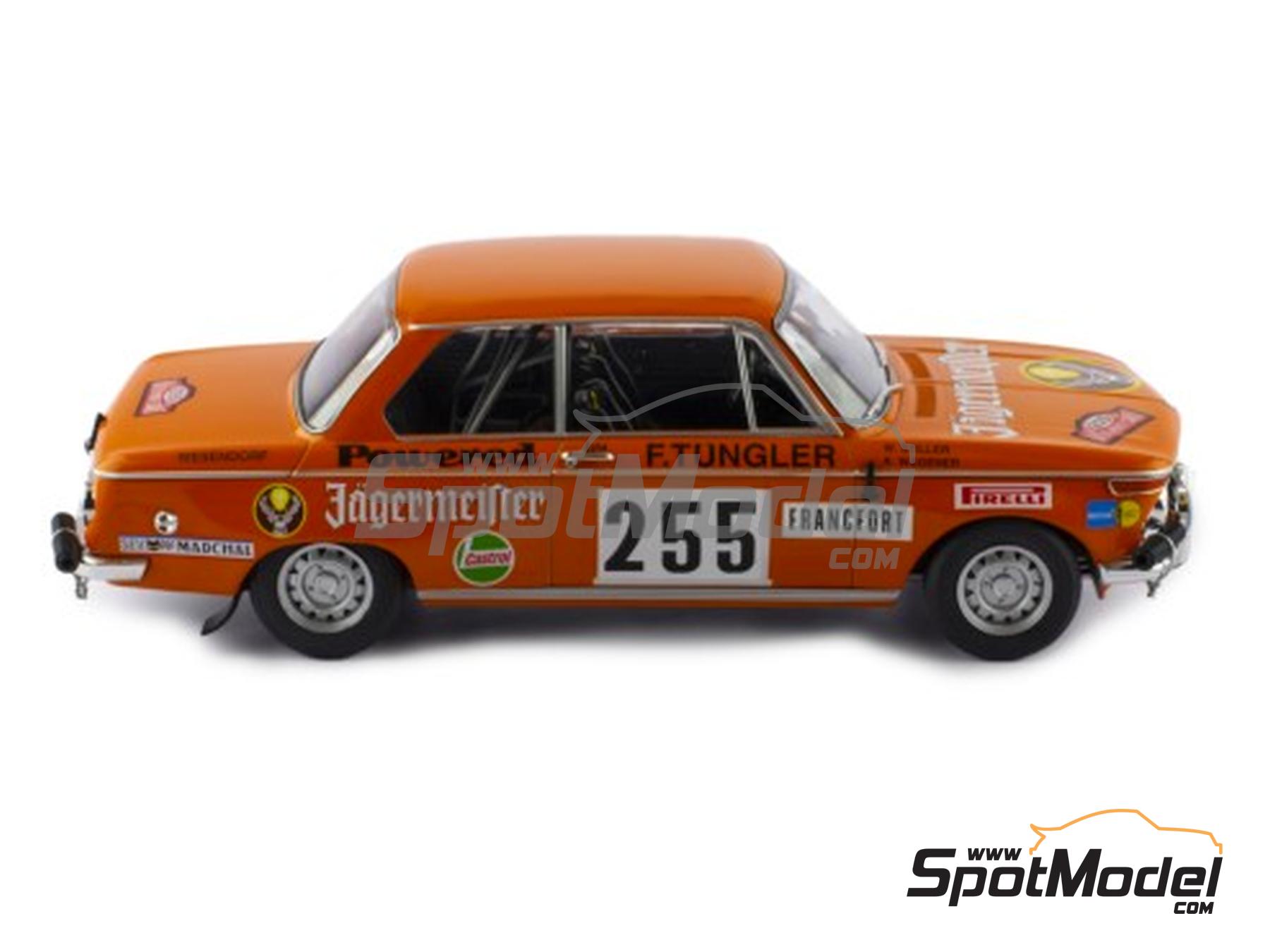 Image 6: BMW 2002 (E20) sponsored by Jagermeister - Monte Carlo Rally - Rallye Automobile de Monte-Carlo 1973 | Diecast model car in 1/18 scale manufactured by Ixo Models (ref.&nbsp;DIE-62185, also 4895102342907 and 18RMC165.22)