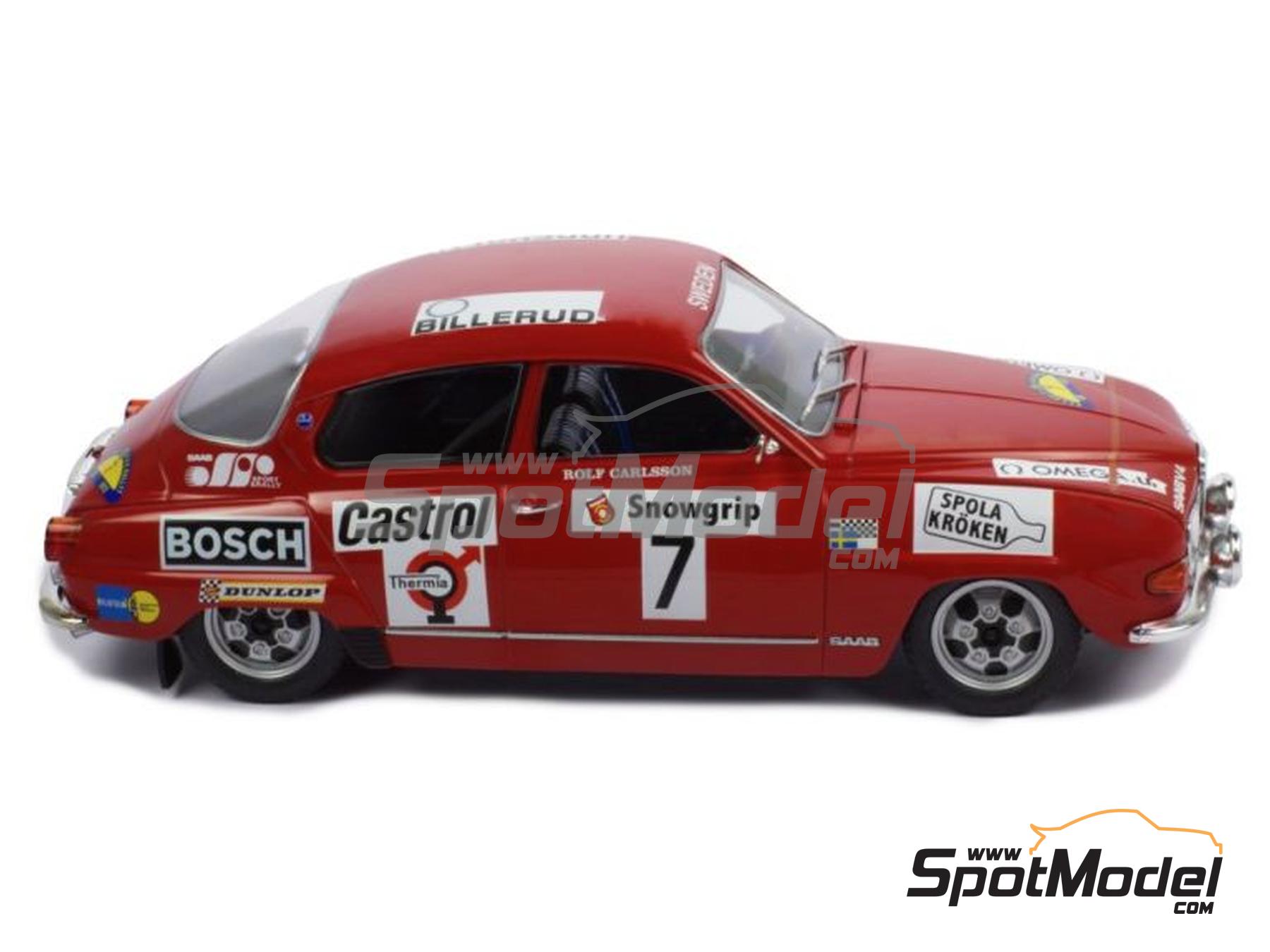 Image 6: Saab 96 V4 Arvika MK Team sponsored by Spola Kr&ouml;ken - Svezia Sweden Rally 1973 | Diecast model car in 1/18 scale manufactured by Ixo Models (ref.&nbsp;DIE-62308, also 18RMC086B)