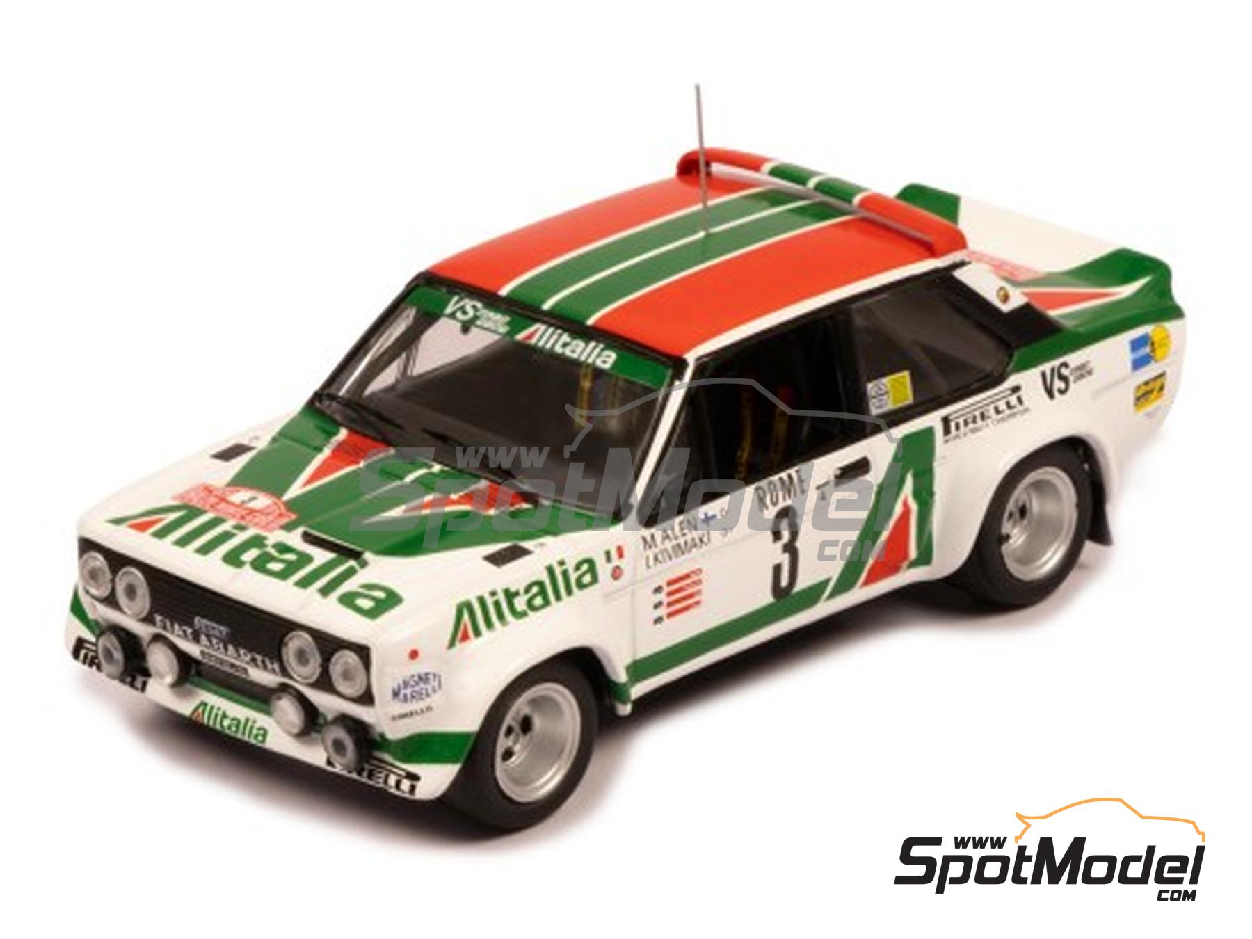 Image 1: Fiat 131 Abarth sponsored by Alitalia - Monte Carlo Rally - Rallye Automobile de Monte-Carlo 1979 | Diecast model car in 1/43 scale manufactured by Ixo Models (ref.&nbsp;DIE-62485, also RAC446A.22)