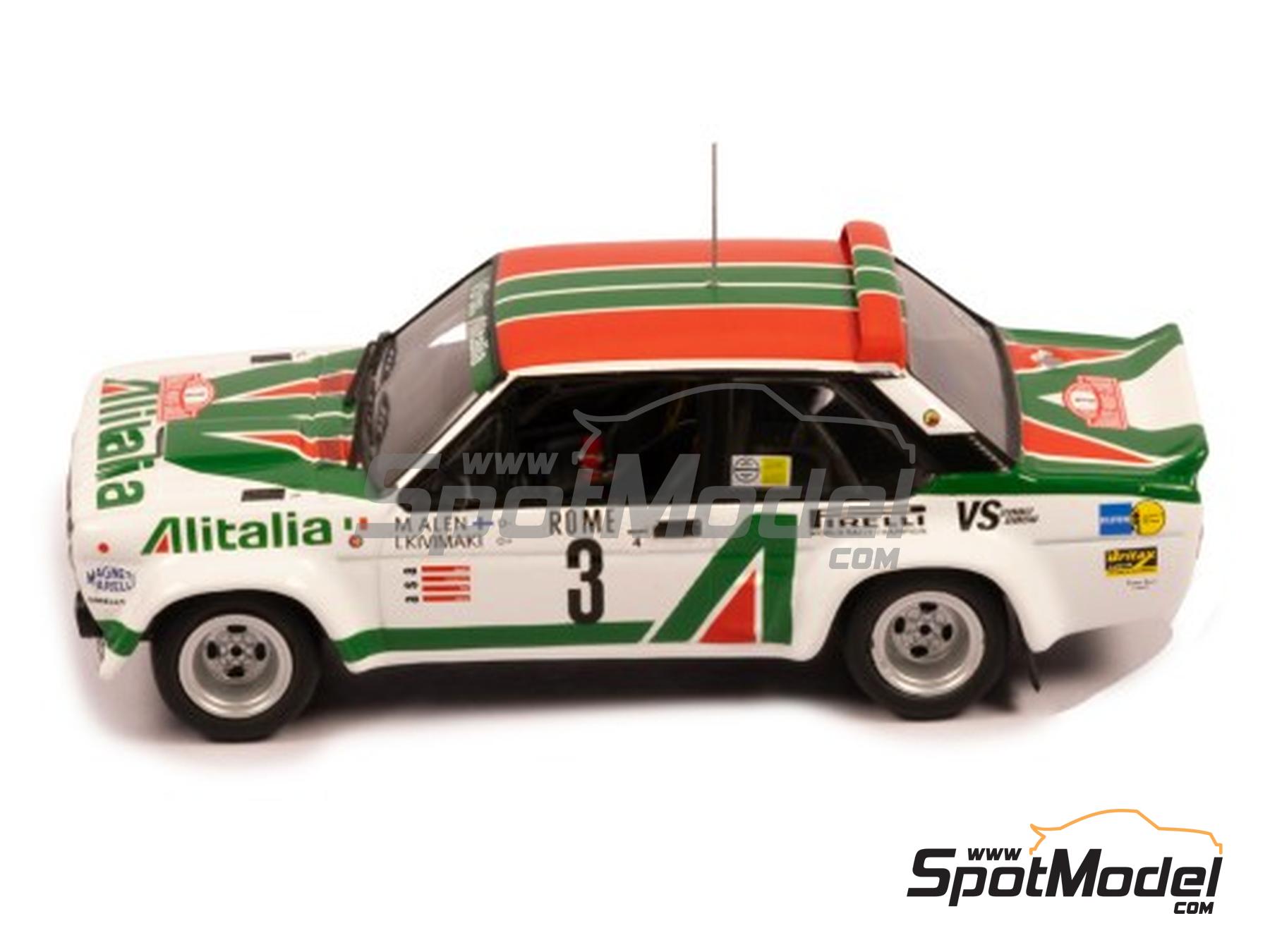 Image 2: Fiat 131 Abarth sponsored by Alitalia - Monte Carlo Rally - Rallye Automobile de Monte-Carlo 1979 | Diecast model car in 1/43 scale manufactured by Ixo Models (ref.&nbsp;DIE-62485, also RAC446A.22)