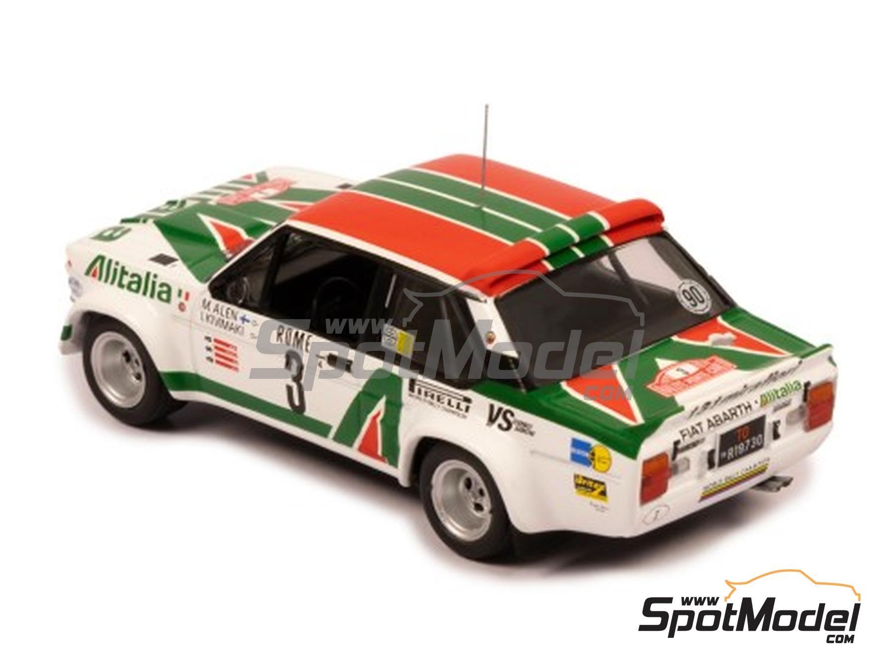 Image 3: Fiat 131 Abarth sponsored by Alitalia - Monte Carlo Rally - Rallye Automobile de Monte-Carlo 1979 | Diecast model car in 1/43 scale manufactured by Ixo Models (ref.&nbsp;DIE-62485, also RAC446A.22)