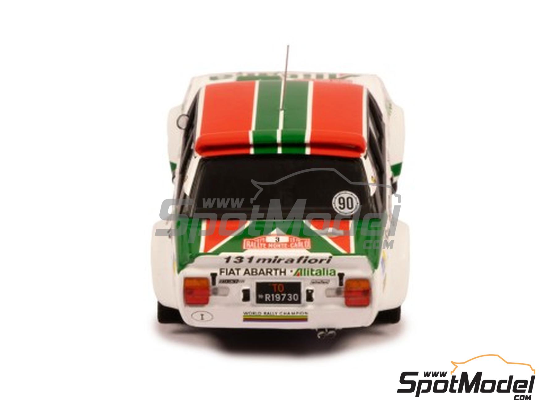 Image 4: Fiat 131 Abarth sponsored by Alitalia - Monte Carlo Rally - Rallye Automobile de Monte-Carlo 1979 | Diecast model car in 1/43 scale manufactured by Ixo Models (ref.&nbsp;DIE-62485, also RAC446A.22)