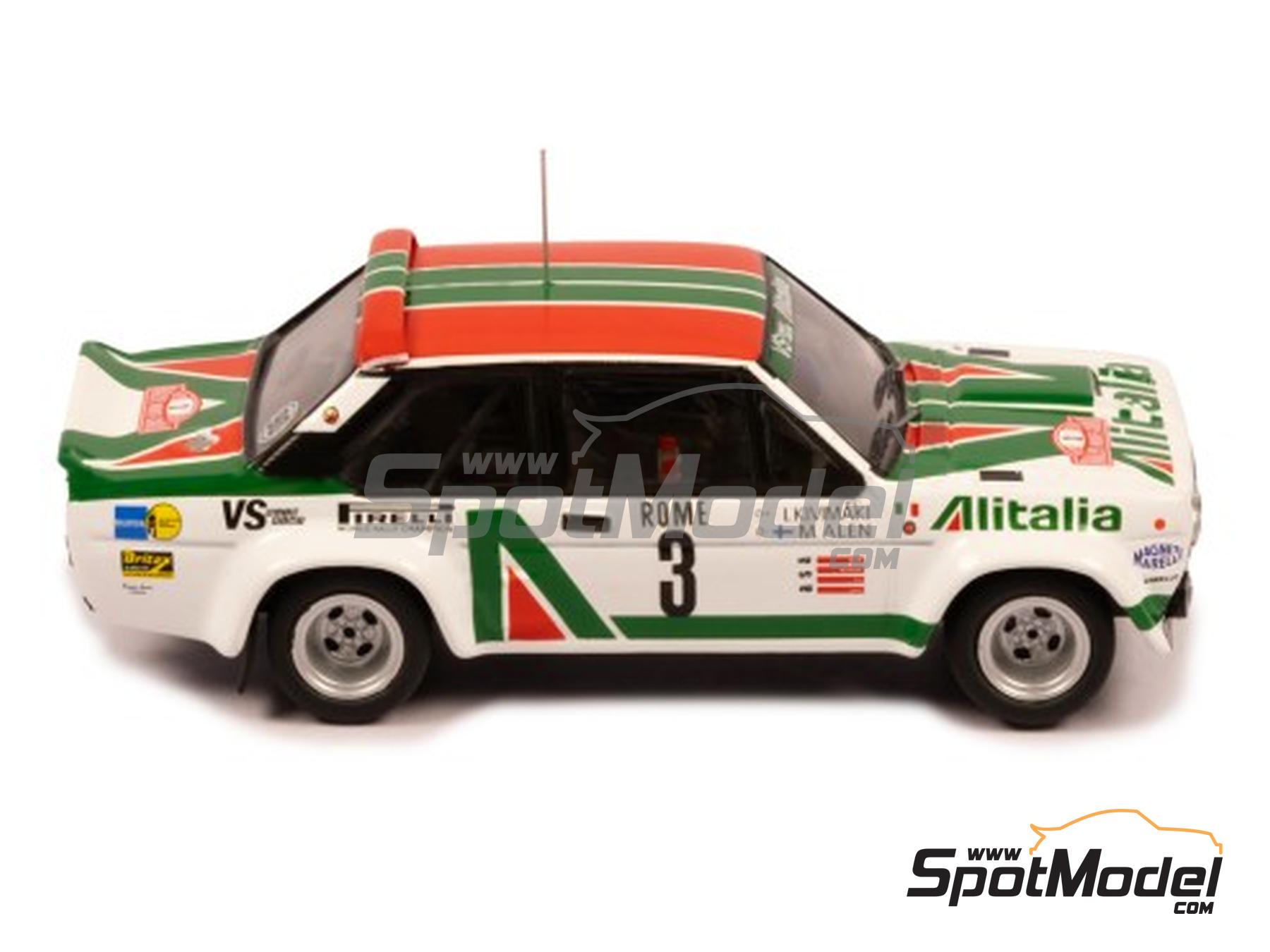 Image 6: Fiat 131 Abarth sponsored by Alitalia - Monte Carlo Rally - Rallye Automobile de Monte-Carlo 1979 | Diecast model car in 1/43 scale manufactured by Ixo Models (ref.&nbsp;DIE-62485, also RAC446A.22)