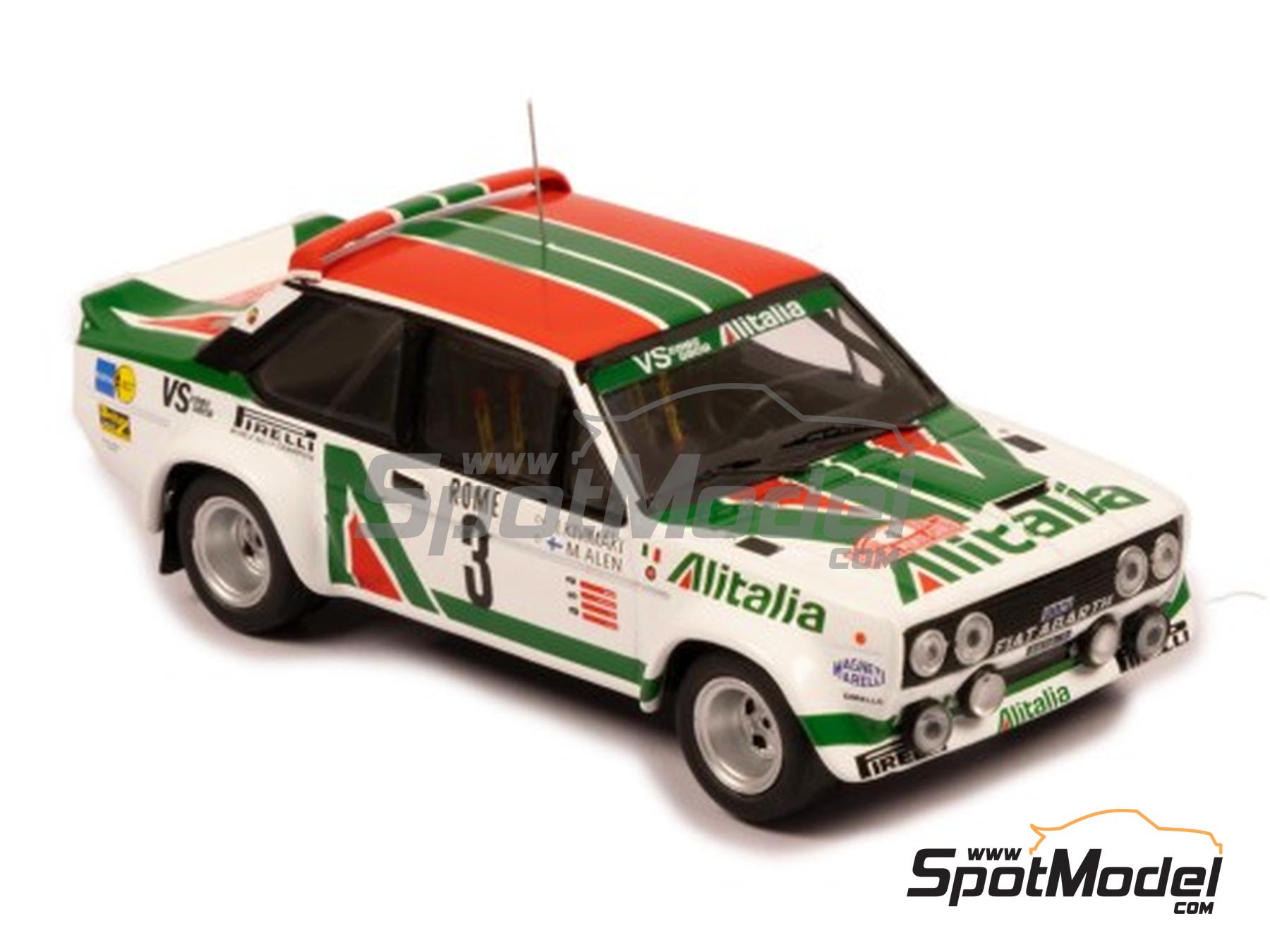 Image 7: Fiat 131 Abarth sponsored by Alitalia - Monte Carlo Rally - Rallye Automobile de Monte-Carlo 1979 | Diecast model car in 1/43 scale manufactured by Ixo Models (ref.&nbsp;DIE-62485, also RAC446A.22)