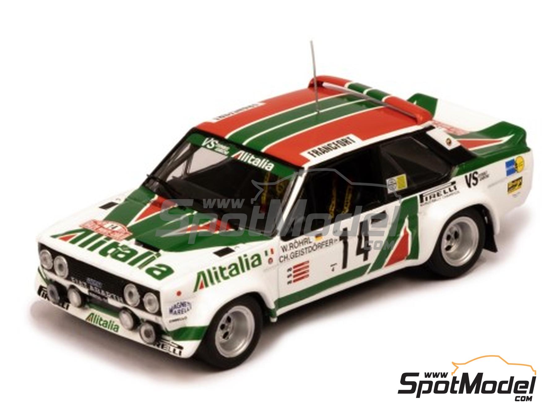Image 1: Fiat 131 Abarth sponsored by Alitalia - Monte Carlo Rally - Rallye Automobile de Monte-Carlo 1979 | Diecast model car in 1/43 scale manufactured by Ixo Models (ref.&nbsp;DIE-62939, also RAC446B.22)
