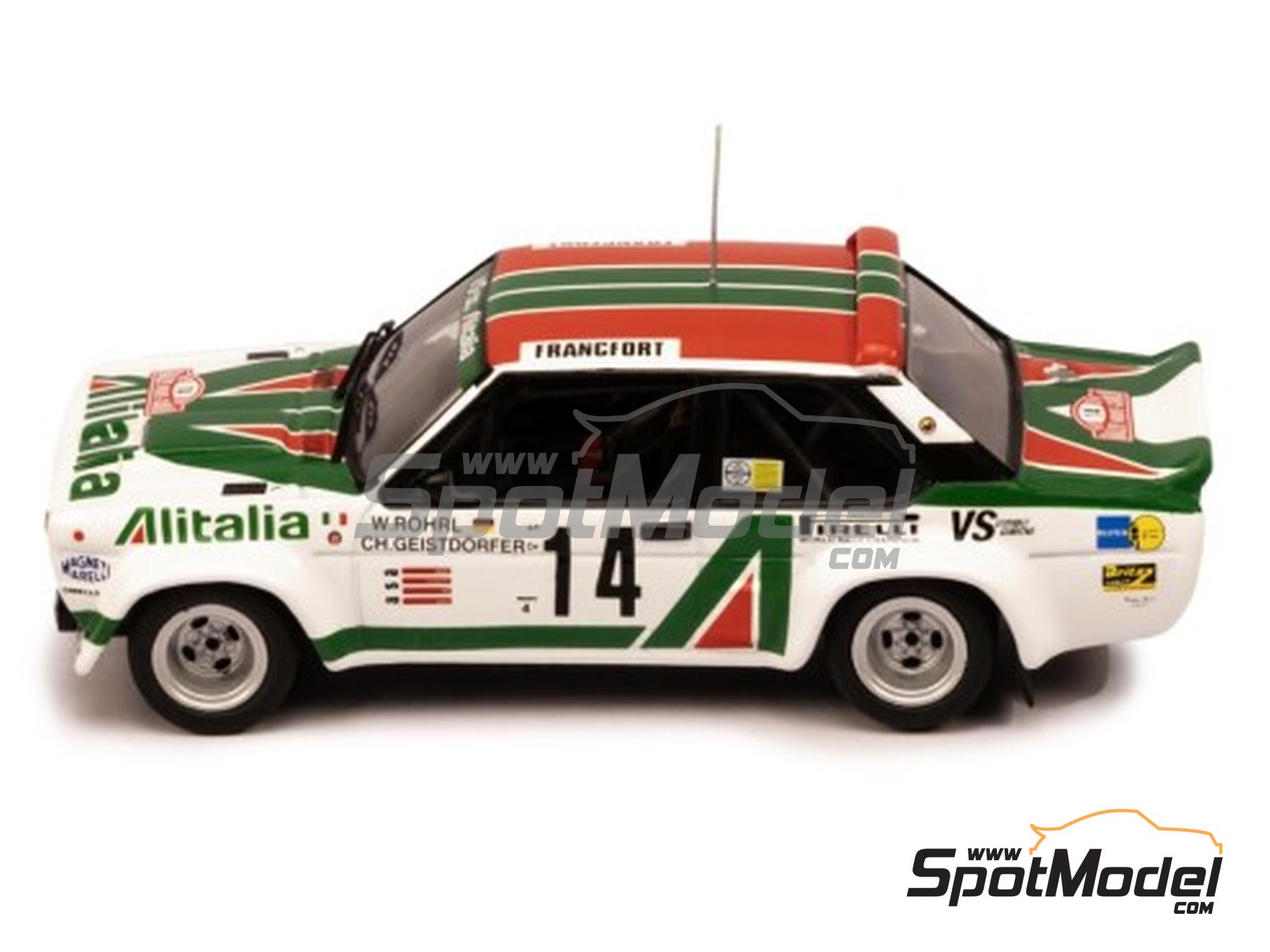 Image 2: Fiat 131 Abarth sponsored by Alitalia - Monte Carlo Rally - Rallye Automobile de Monte-Carlo 1979 | Diecast model car in 1/43 scale manufactured by Ixo Models (ref.&nbsp;DIE-62939, also RAC446B.22)