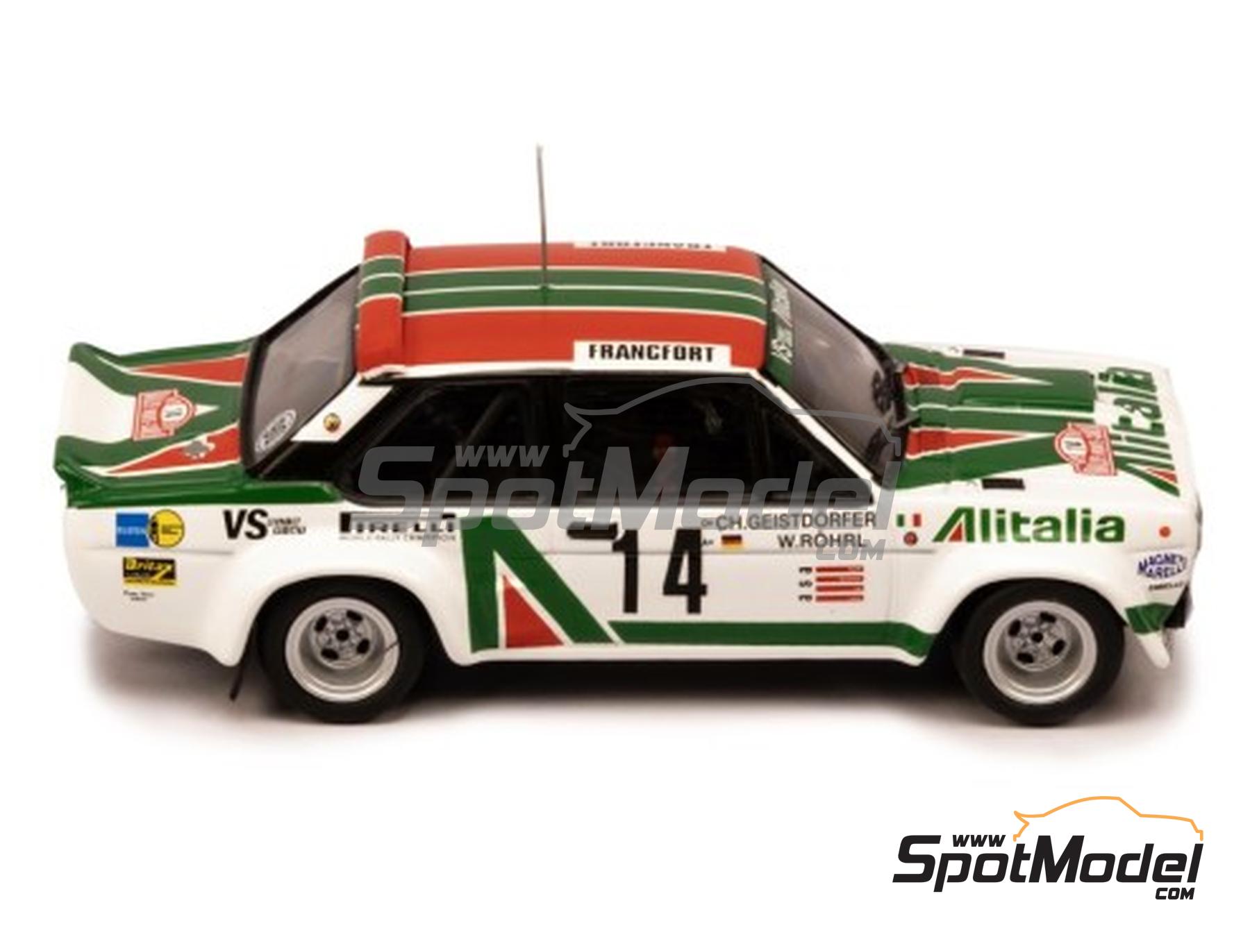 Image 6: Fiat 131 Abarth sponsored by Alitalia - Monte Carlo Rally - Rallye Automobile de Monte-Carlo 1979 | Diecast model car in 1/43 scale manufactured by Ixo Models (ref.&nbsp;DIE-62939, also RAC446B.22)