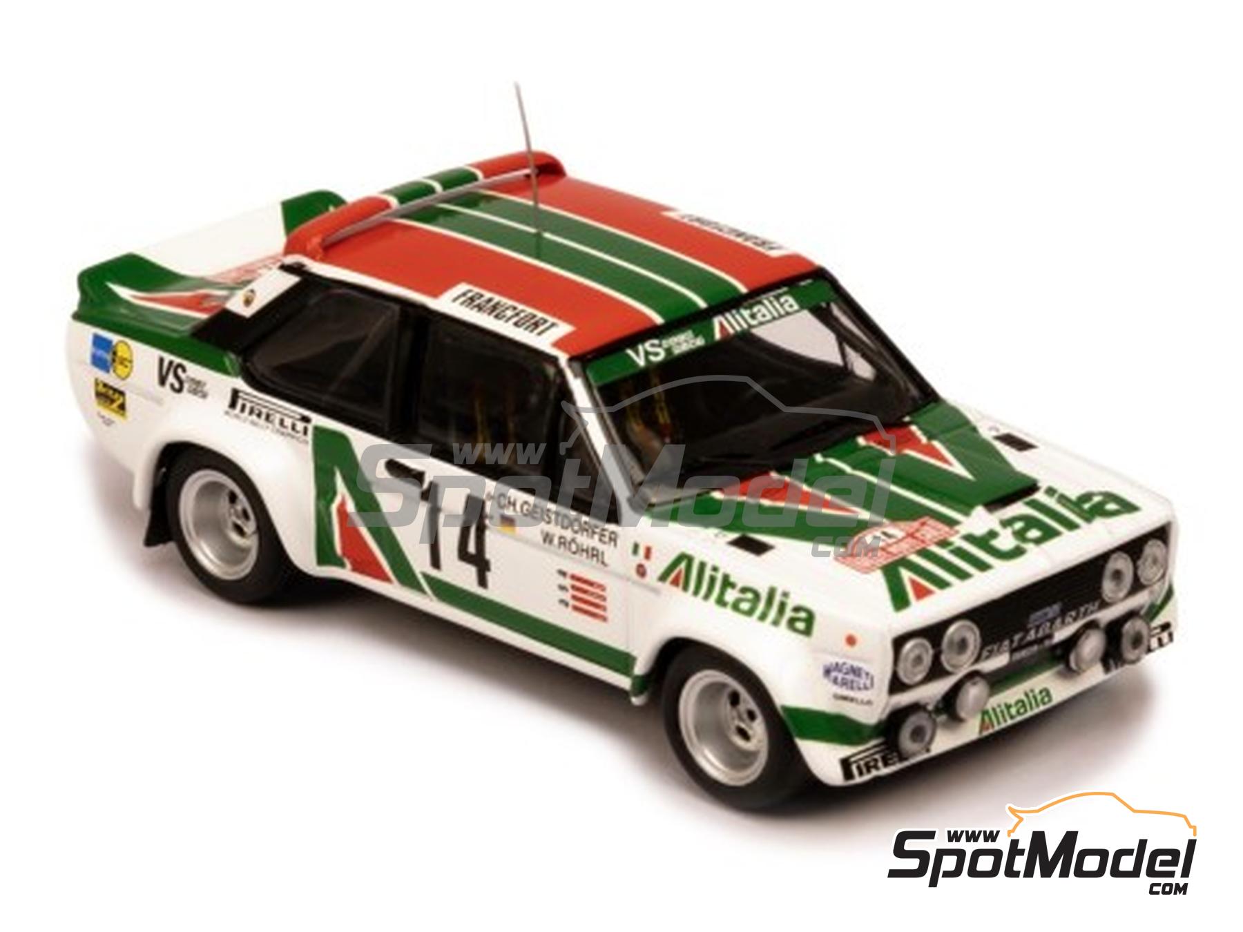 Image 7: Fiat 131 Abarth sponsored by Alitalia - Monte Carlo Rally - Rallye Automobile de Monte-Carlo 1979 | Diecast model car in 1/43 scale manufactured by Ixo Models (ref.&nbsp;DIE-62939, also RAC446B.22)