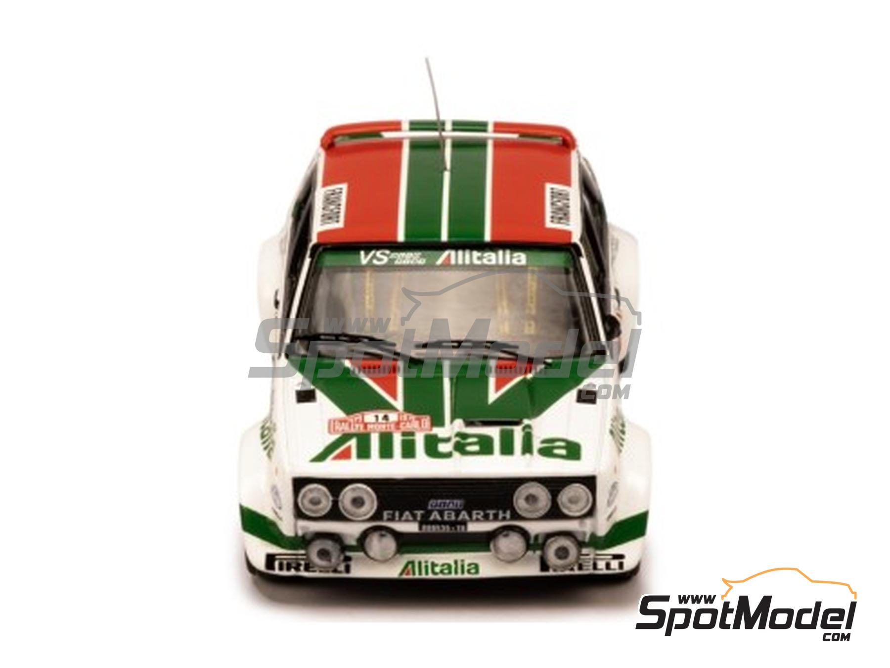 Image 8: Fiat 131 Abarth sponsored by Alitalia - Monte Carlo Rally - Rallye Automobile de Monte-Carlo 1979 | Diecast model car in 1/43 scale manufactured by Ixo Models (ref.&nbsp;DIE-62939, also RAC446B.22)