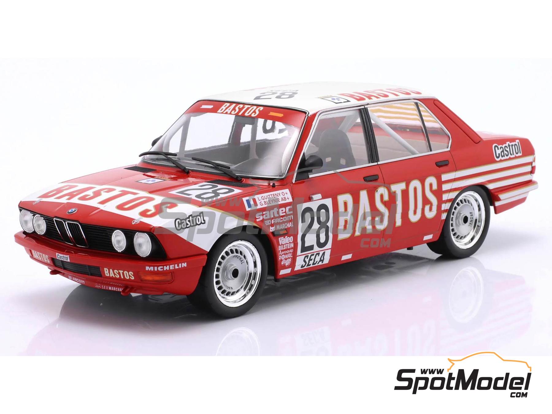Image 1: BMW 528i (E28) sponsored by Bastos - 24 Hours SPA Francorchamps 1982 | Diecast model car in 1/18 scale manufactured by Ixo Models (ref.&nbsp;DIE-62940, also 4895102349852 and 18RMC182B.22)
