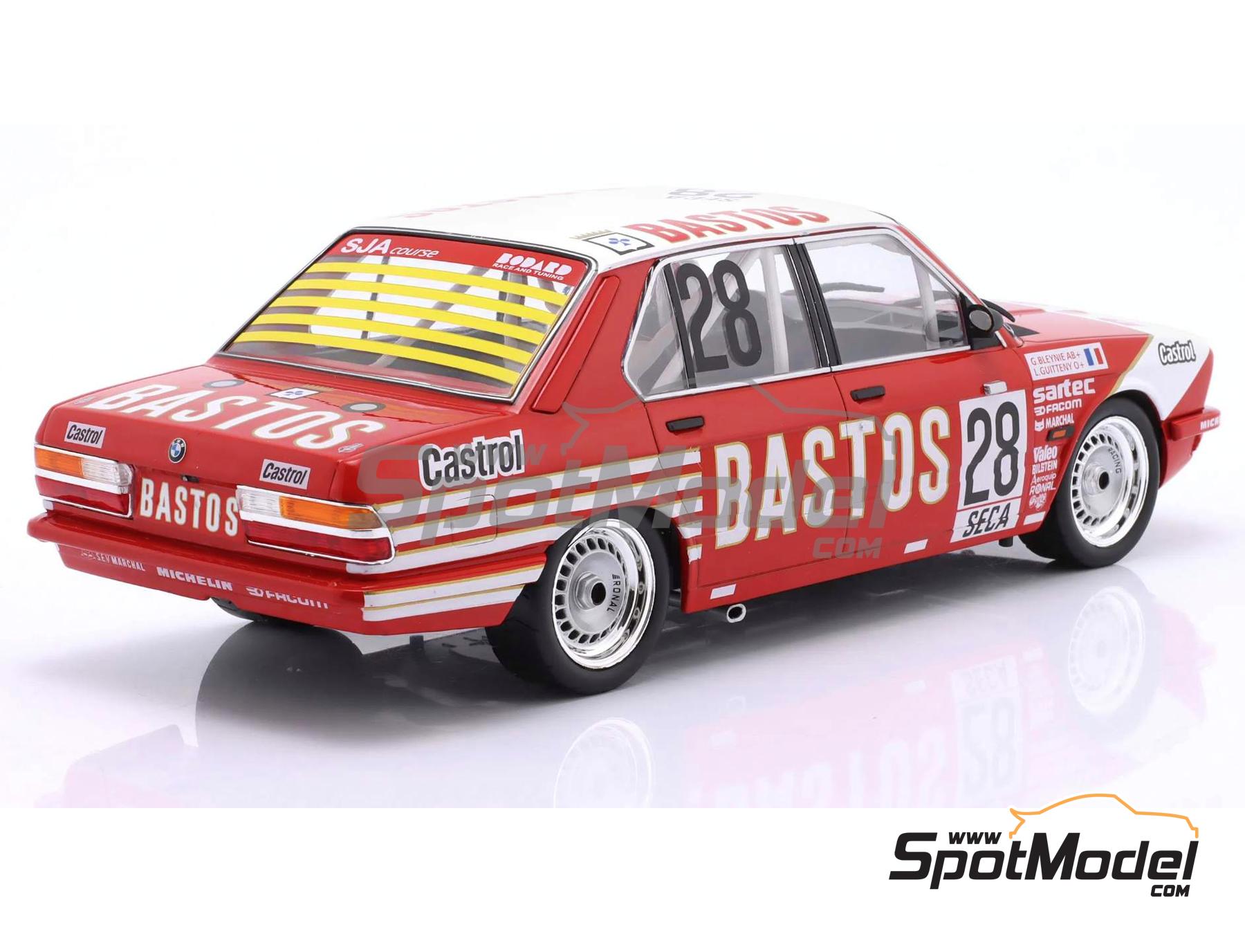 Image 2: BMW 528i (E28) sponsored by Bastos - 24 Hours SPA Francorchamps 1982 | Diecast model car in 1/18 scale manufactured by Ixo Models (ref.&nbsp;DIE-62940, also 4895102349852 and 18RMC182B.22)
