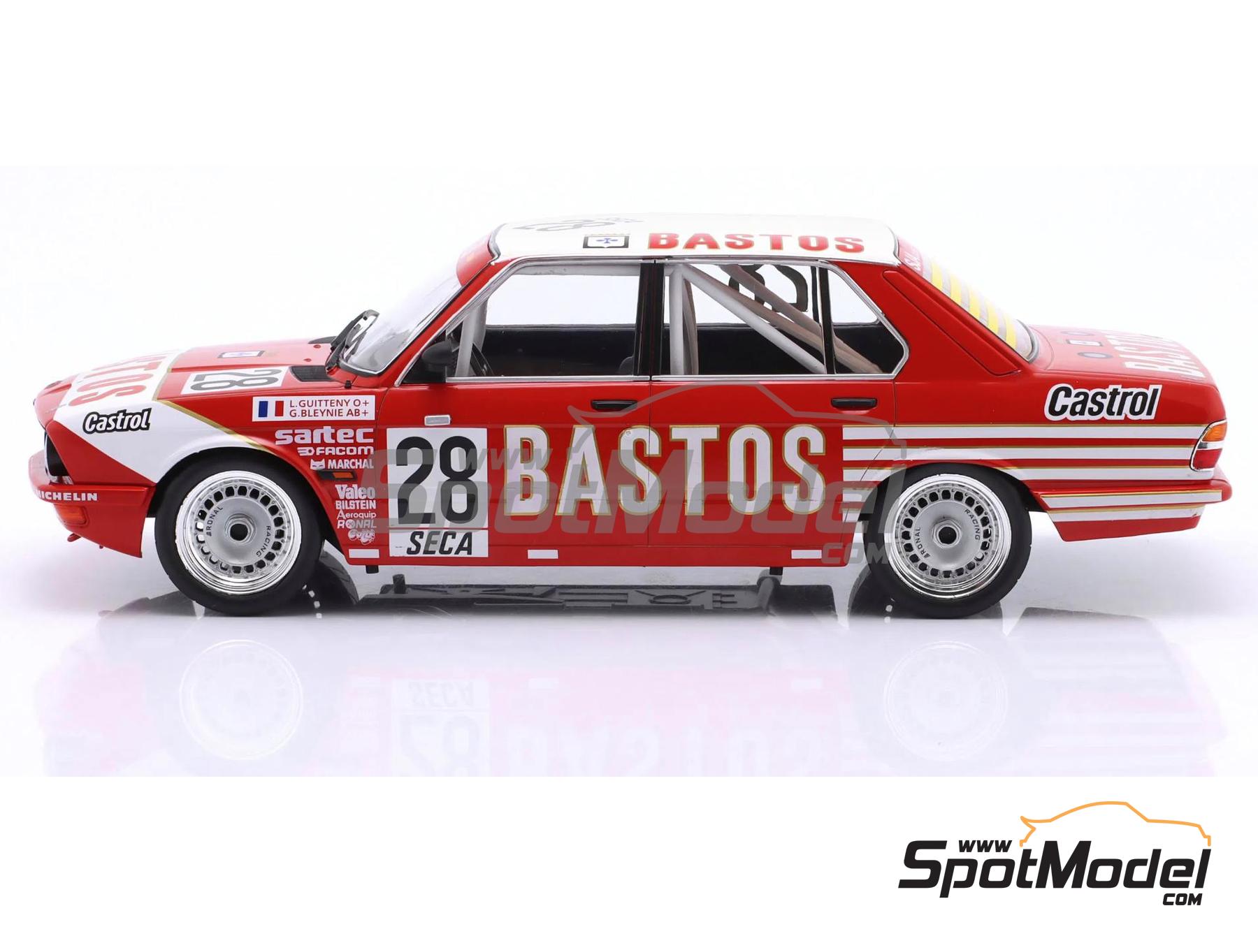 Image 3: BMW 528i (E28) sponsored by Bastos - 24 Hours SPA Francorchamps 1982 | Diecast model car in 1/18 scale manufactured by Ixo Models (ref.&nbsp;DIE-62940, also 4895102349852 and 18RMC182B.22)