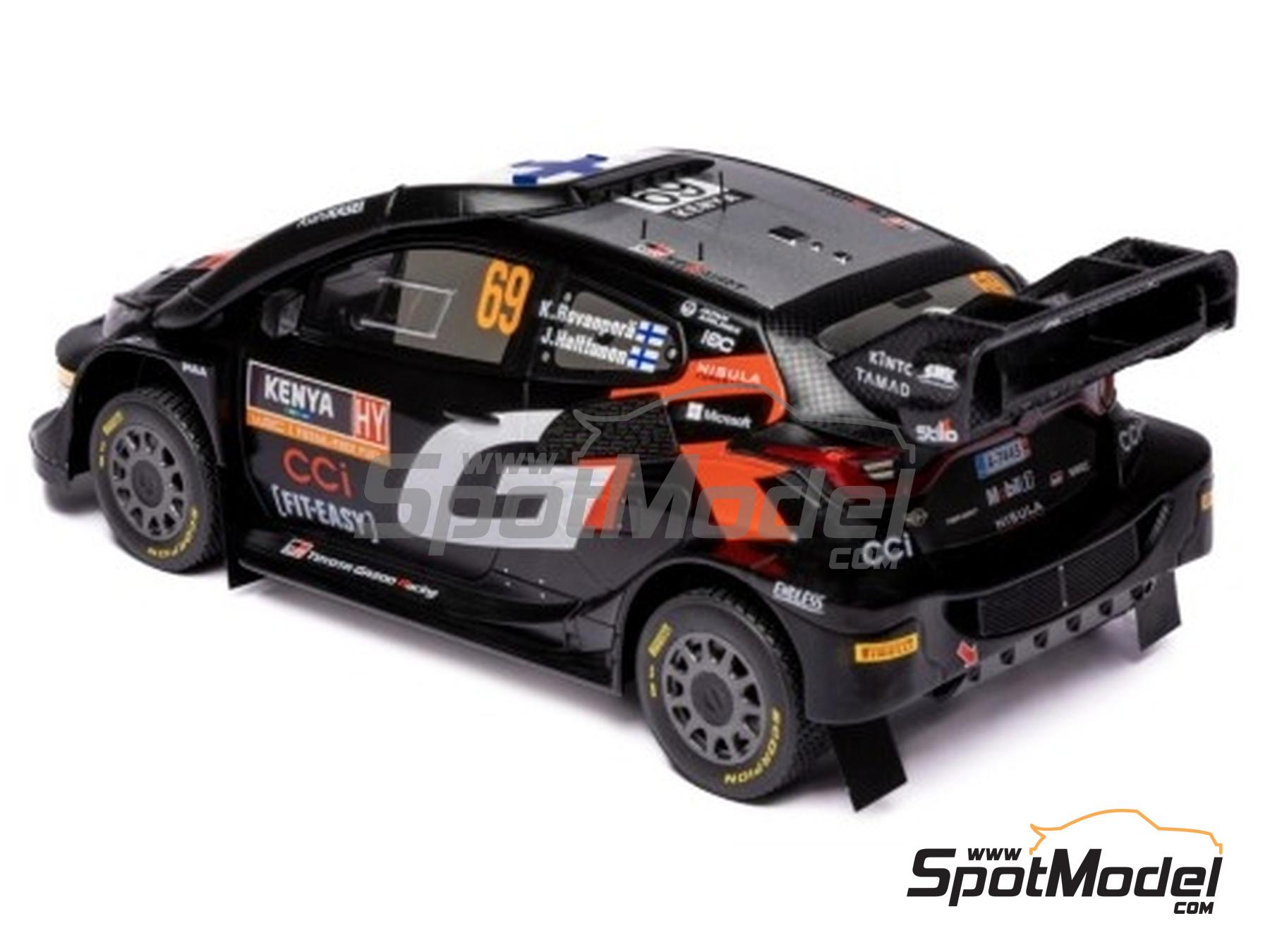 Image 2: Toyota Yaris GR Hybrid Rally1 Toyota Gazoo Racing WRT Team sponsored by Denso, CCi - Safary Rally Kenya 2024 | Diecast model car in 1/18 scale manufactured by Ixo Models (ref.&nbsp;DIE-63186, also 4895102344741 and 18RMC206.22)