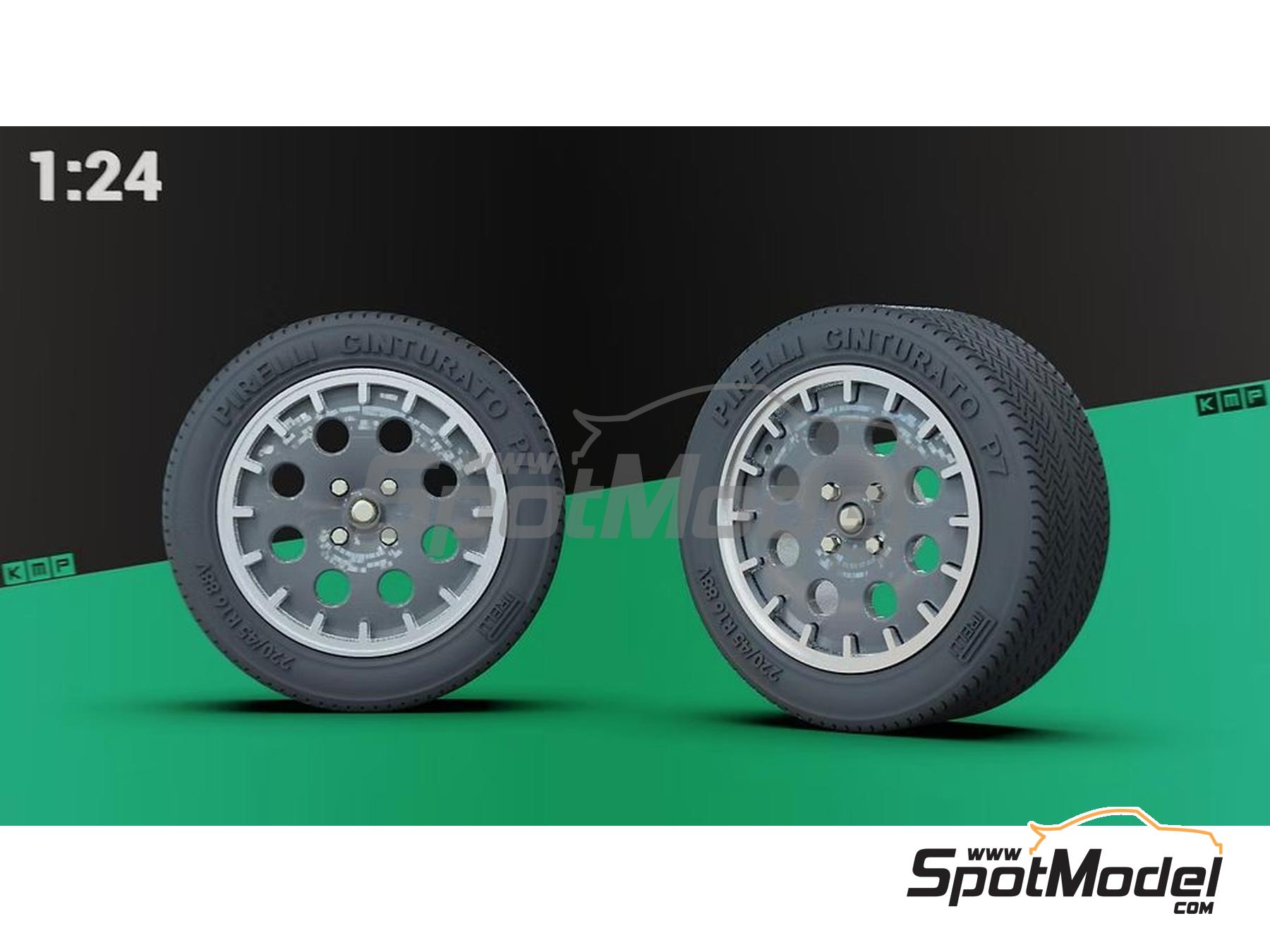 Image 1: Lancia Delta 16V | Rims and tyres set in 1/24 scale manufactured by KMP Kool Models Production (ref.&nbsp;KMP-TK24030, also TK24030)