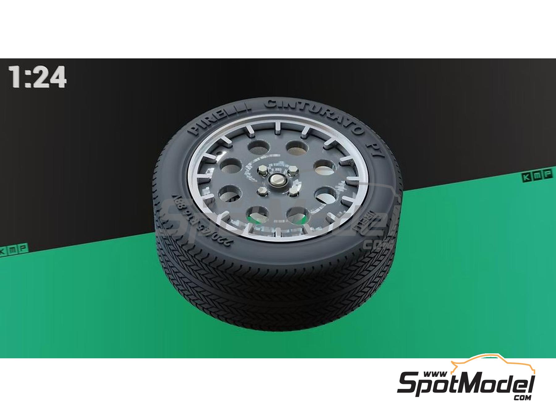 Image 2: Lancia Delta 16V | Rims and tyres set in 1/24 scale manufactured by KMP Kool Models Production (ref.&nbsp;KMP-TK24030, also TK24030)
