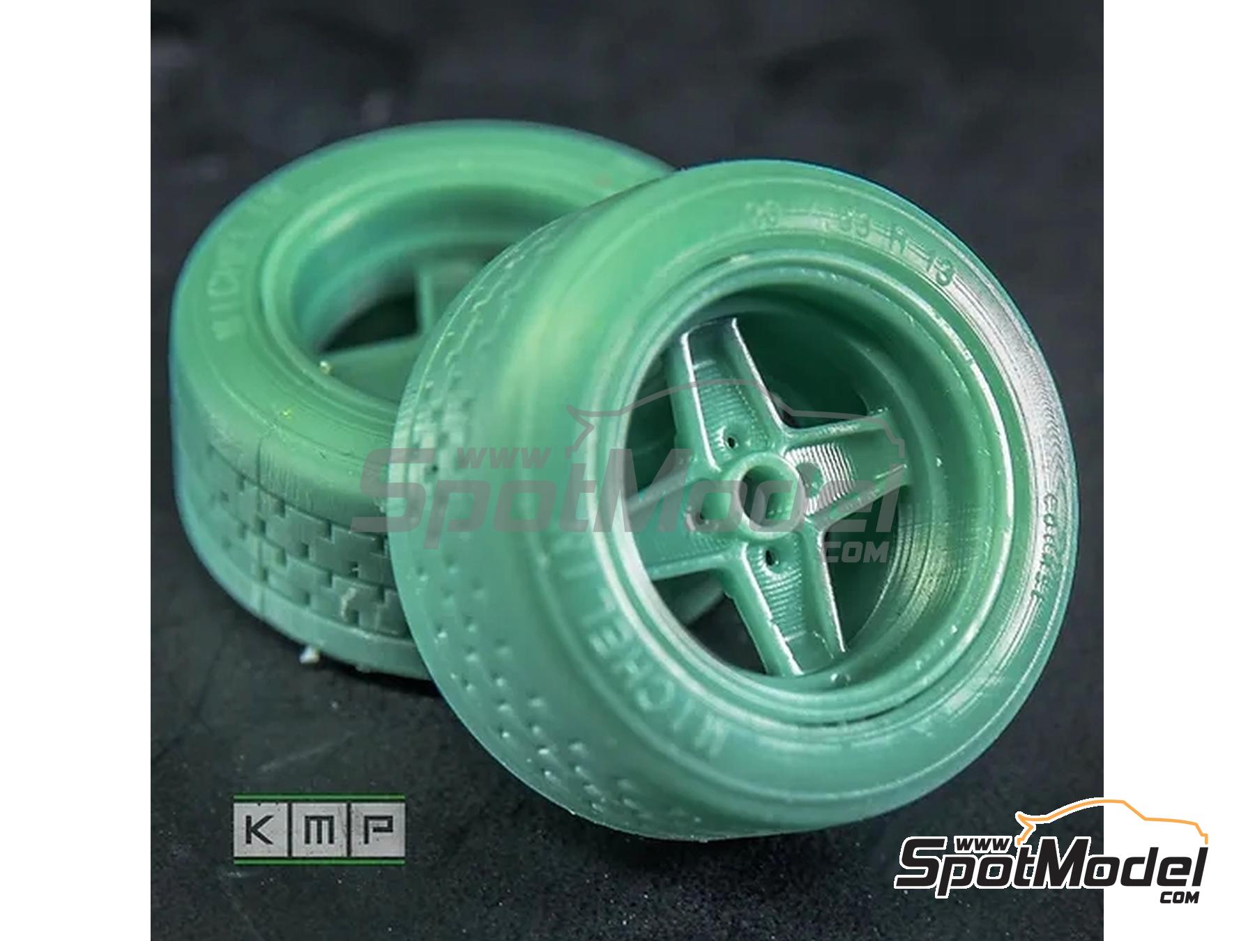 Image 1: Campagnolo "Stellone" 13 pulgadas - Fiat 124 Abarth | Set de llantas y neum&aacute;ticos en escala&nbsp;1/24 fabricado por KMP Kool Models Production (ref.&nbsp;KMP-TK24048, tambien TK24048)