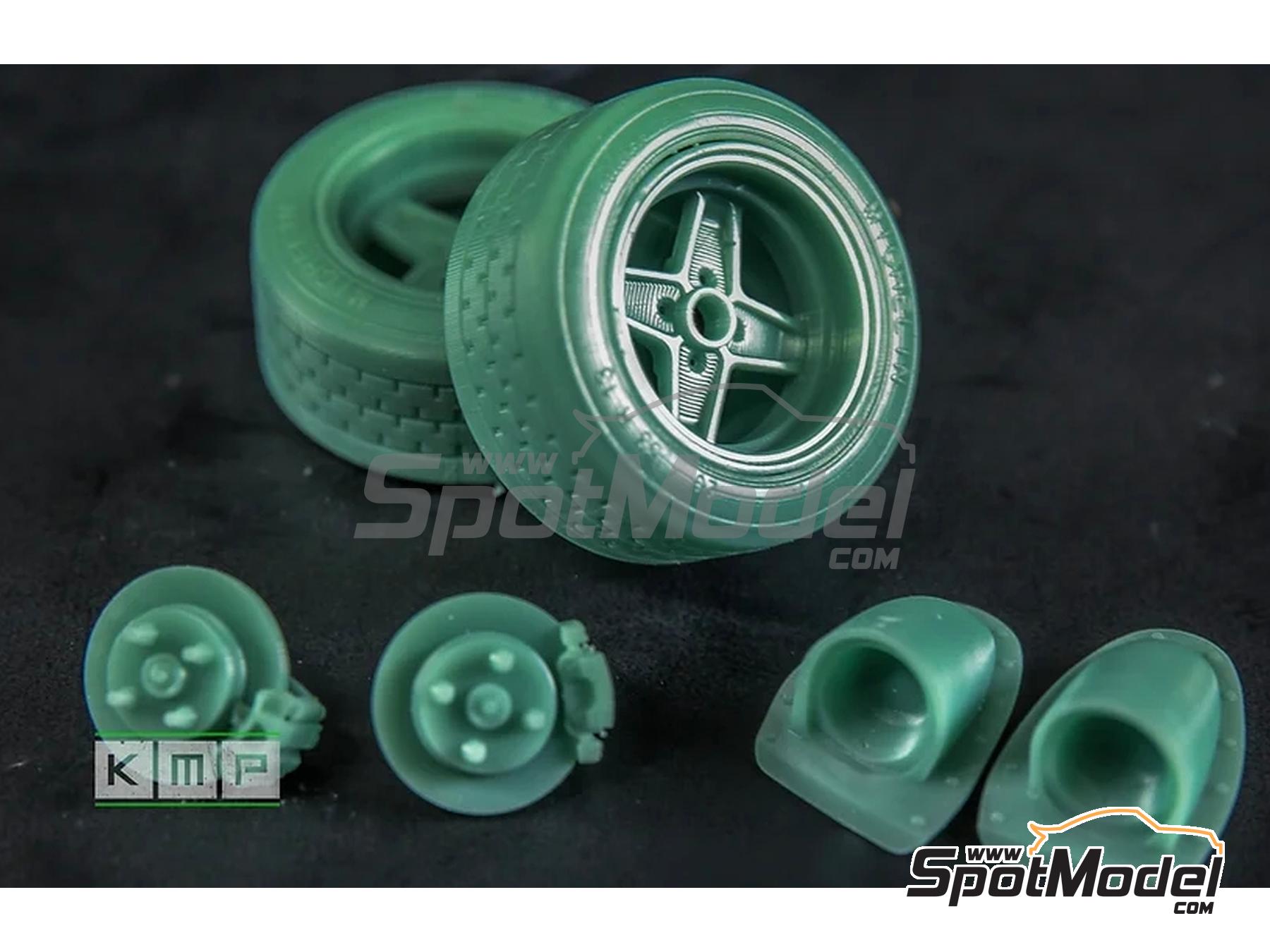 Image 2: Campagnolo "Stellone" 13 pulgadas - Fiat 124 Abarth | Set de llantas y neum&aacute;ticos en escala&nbsp;1/24 fabricado por KMP Kool Models Production (ref.&nbsp;KMP-TK24048, tambien TK24048)