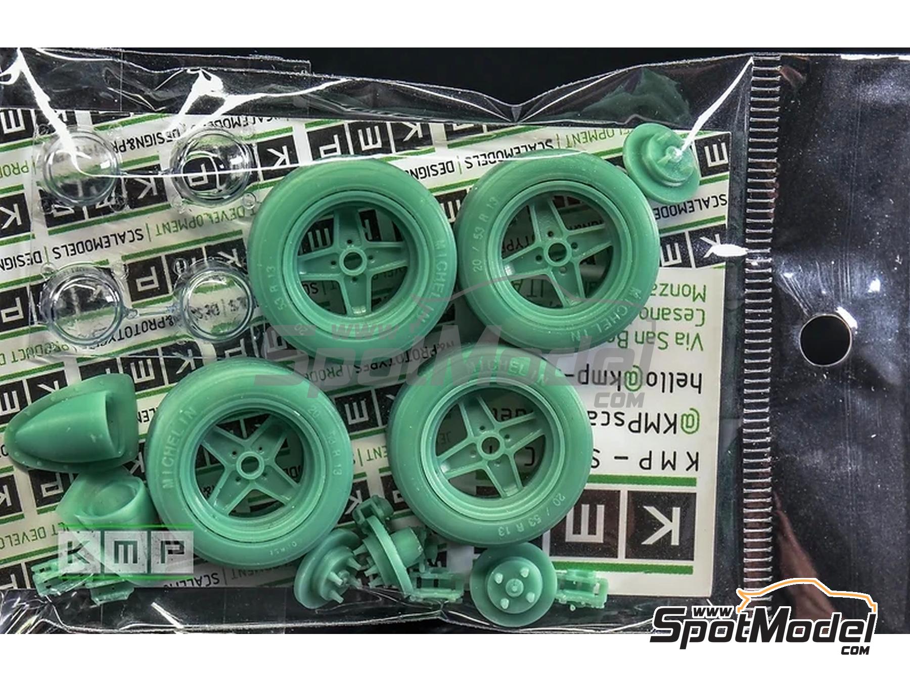 Image 5: Campagnolo "Stellone" 13 pulgadas - Fiat 124 Abarth | Set de llantas y neum&aacute;ticos en escala&nbsp;1/24 fabricado por KMP Kool Models Production (ref.&nbsp;KMP-TK24048, tambien TK24048)