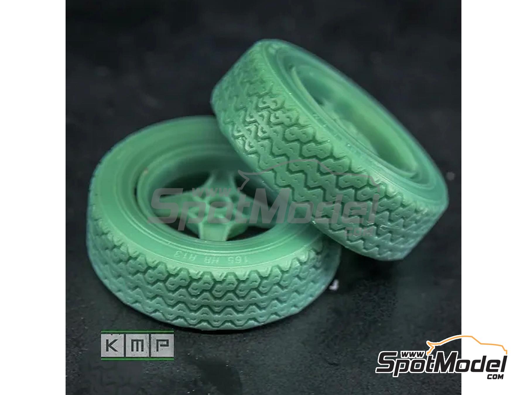 Image 2: Campagnolo 13 inches - Fiat 124 Abarth | Rims and tyres set in 1/24 scale manufactured by KMP Kool Models Production (ref.&nbsp;KMP-TK24055, also TK24055)