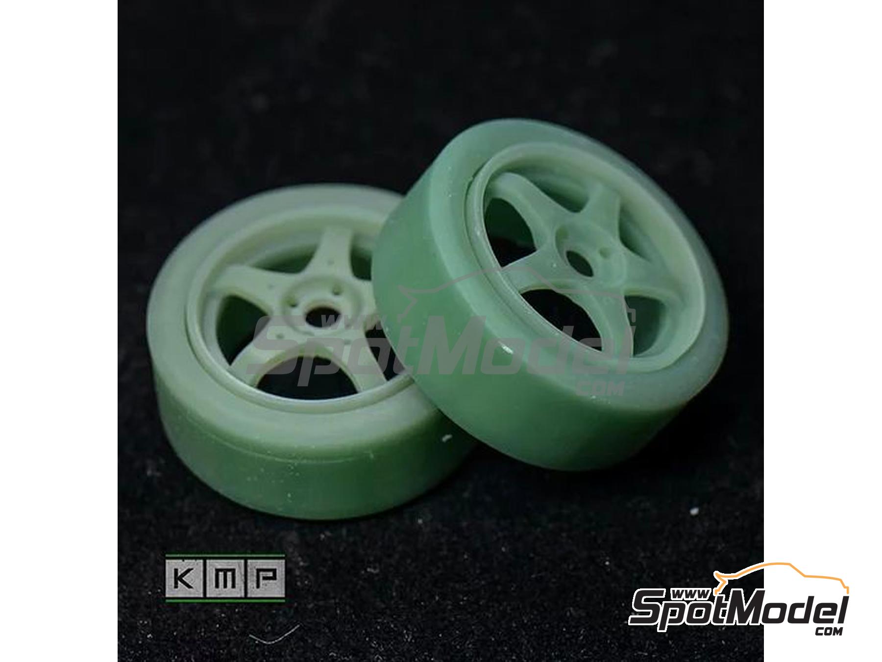 Image 1: Enkei OZ for Mitsubishi Lancer Evo I - II - III -  1995 | Rims and tyres set in 1/24 scale manufactured by KMP Kool Models Production (ref.&nbsp;KMP-TK24148, also TK24148)