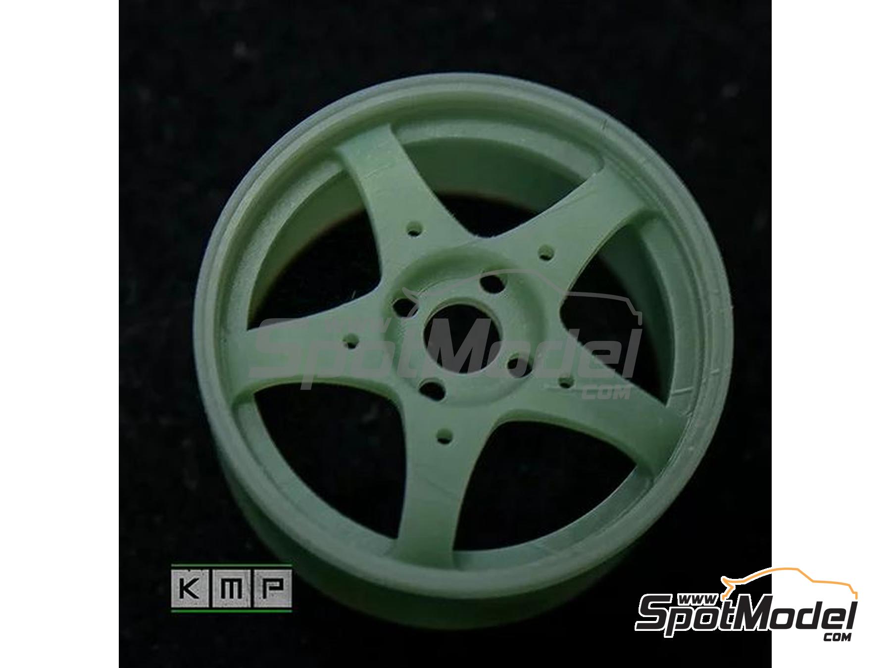 Image 3: Enkei OZ for Mitsubishi Lancer Evo I - II - III -  1995 | Rims and tyres set in 1/24 scale manufactured by KMP Kool Models Production (ref.&nbsp;KMP-TK24148, also TK24148)