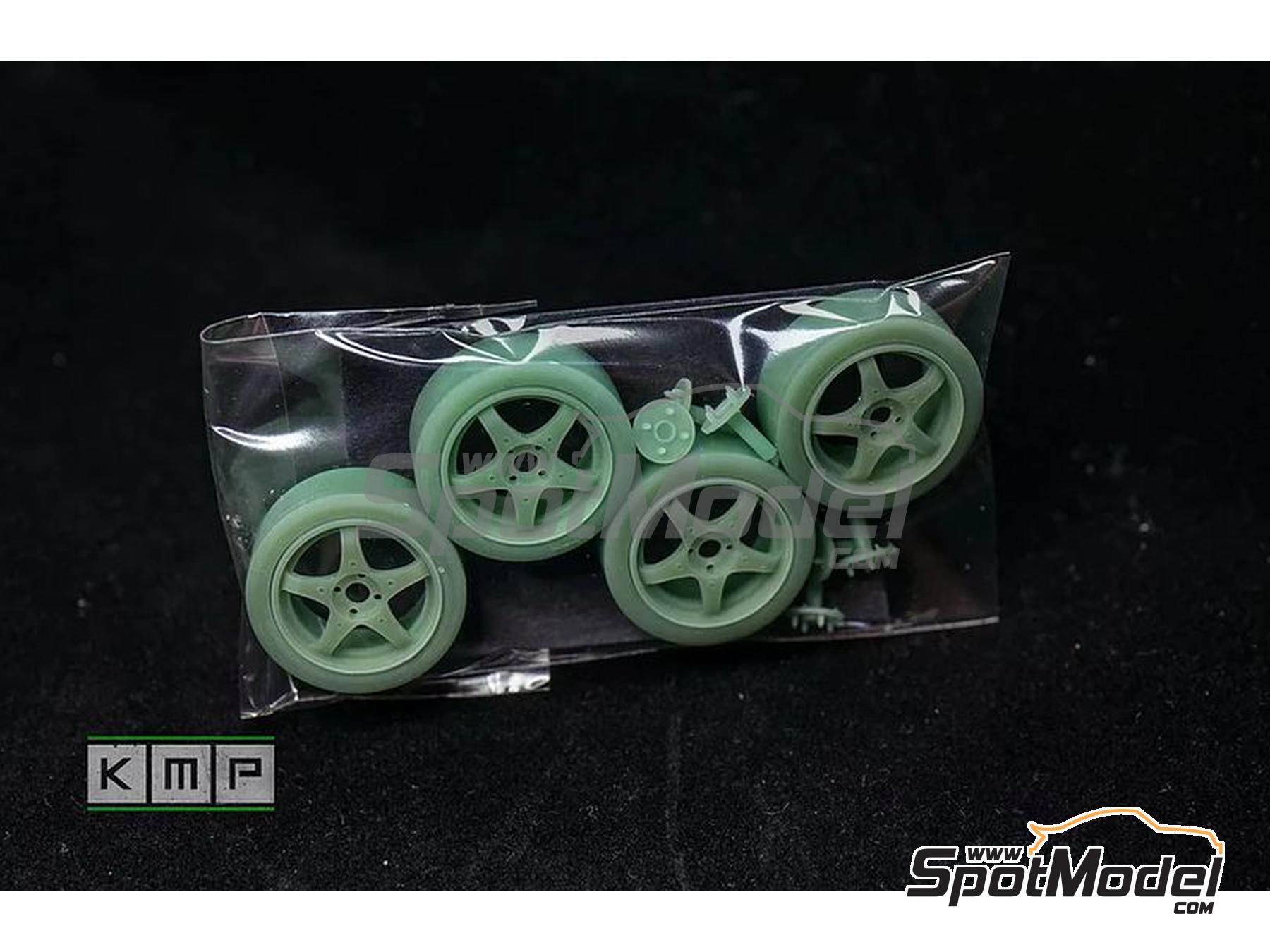 Image 5: Enkei OZ for Mitsubishi Lancer Evo I - II - III -  1995 | Rims and tyres set in 1/24 scale manufactured by KMP Kool Models Production (ref.&nbsp;KMP-TK24148, also TK24148)