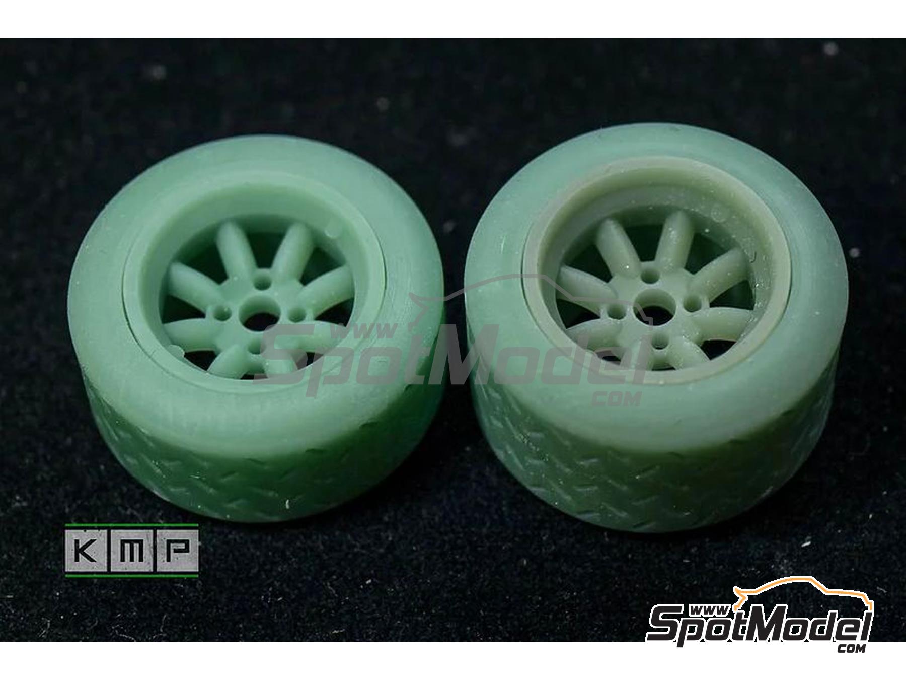 Image 3: Minilite 13" for Ford Escort Mk II RS1800 | Rims and tyres set in 1/24 scale manufactured by KMP Kool Models Production (ref.&nbsp;KMP-TK24151, also TK24151)