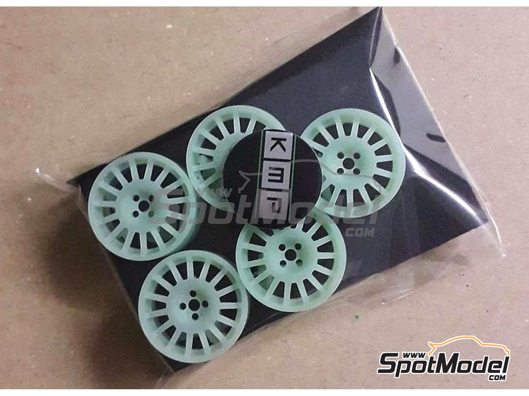 Image 1: Cromodora 4 bolts for Ford Escort Cosworth | Rims in 1/24 scale manufactured by KMP Kool Models Production (ref.&nbsp;KMP-TK24163, also TK24163)