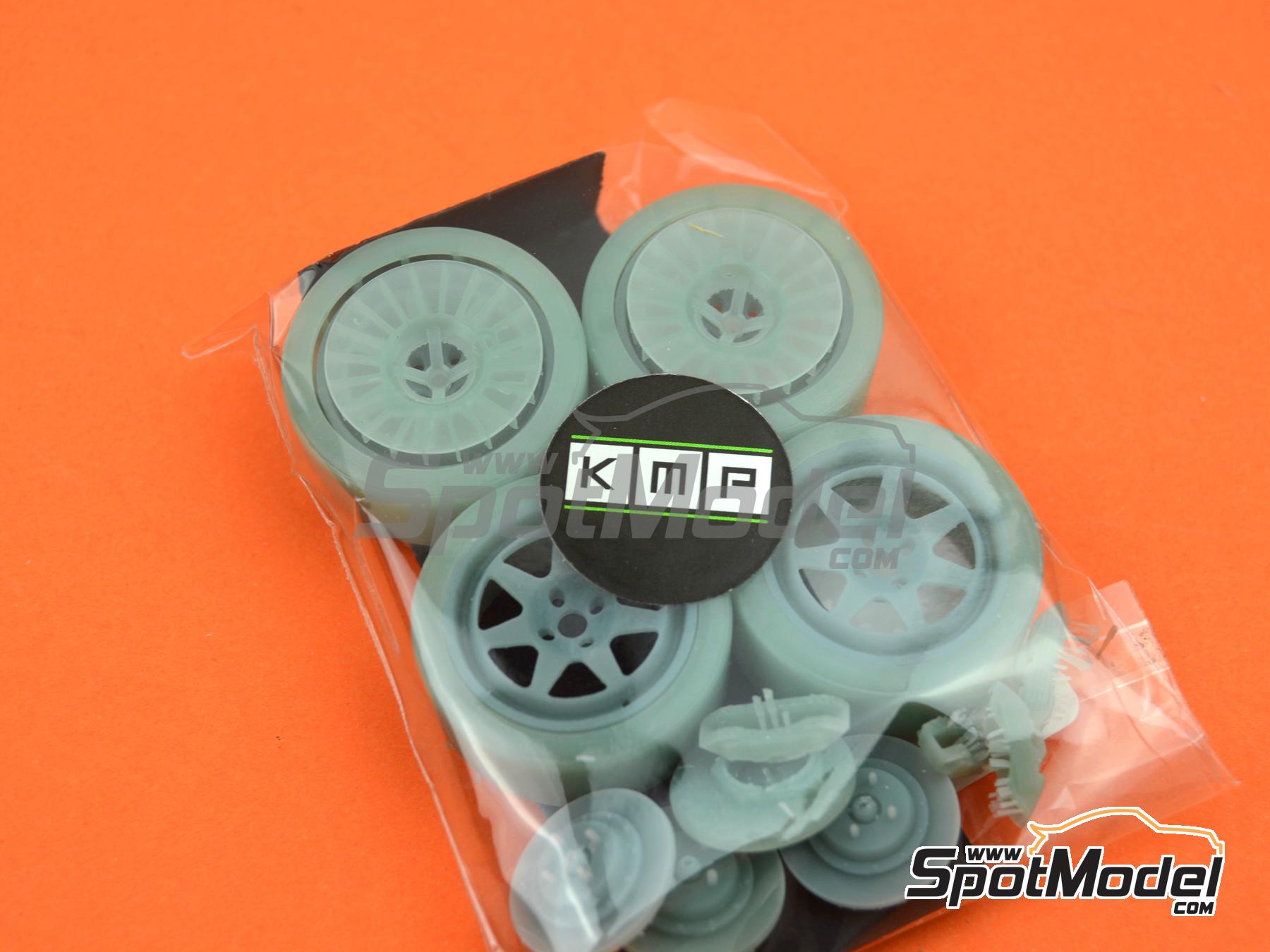 Image 5: Tecnomagnesio 17 pulgadas para Ford Sierra Cosworth 4x4 | Set de llantas y neumáticos en escala 1/24 fabricado por KMP Kool Models Production (ref. KMP-TK24214, tambien TK24214)