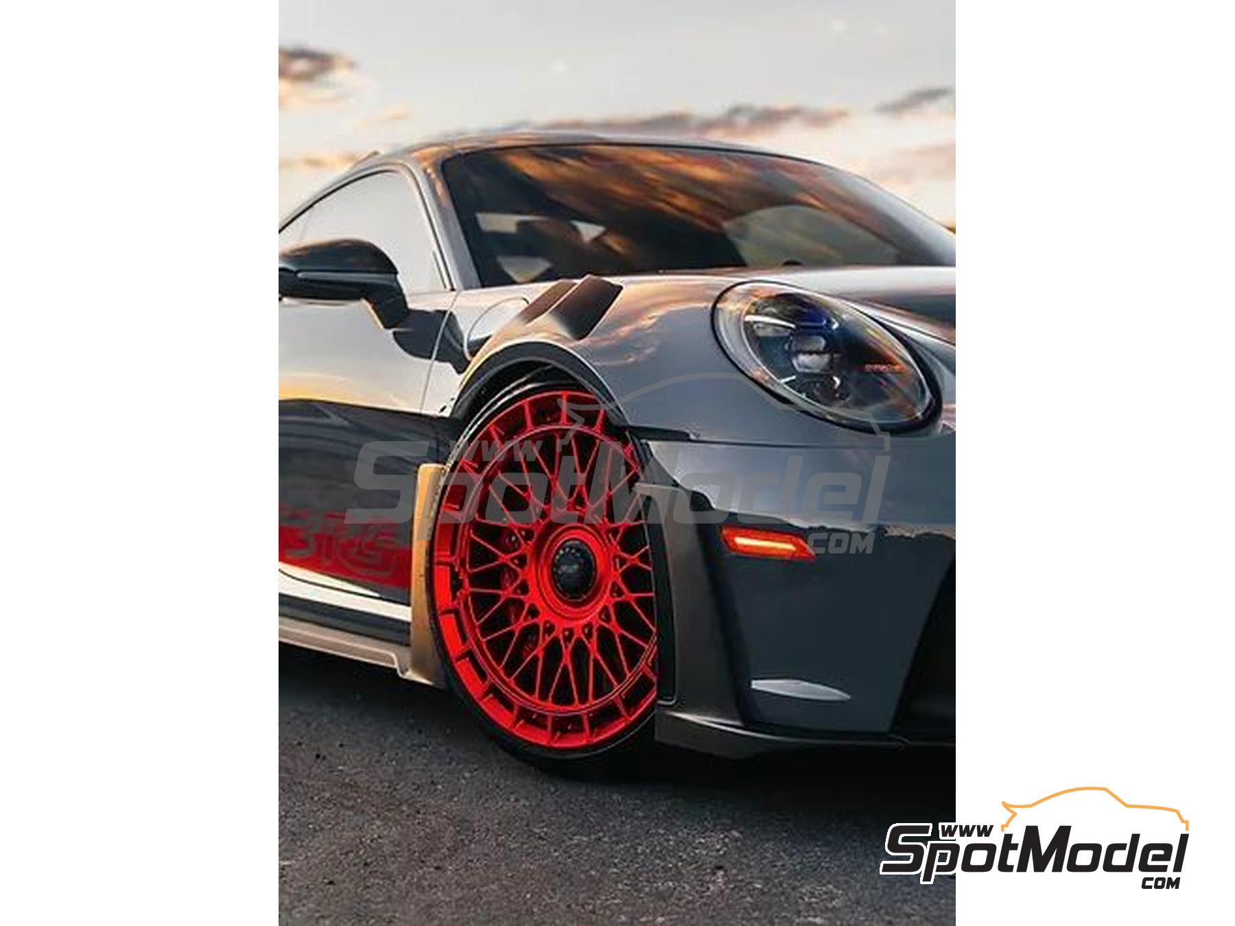 Image 1: RS MV forged rims 21"/22" for Porsche 911 992.1 GT3 RS | Rims and tyres set in 1/24 scale manufactured by KMP Kool Models Production (ref. KMP-TK24268, also TK24268)