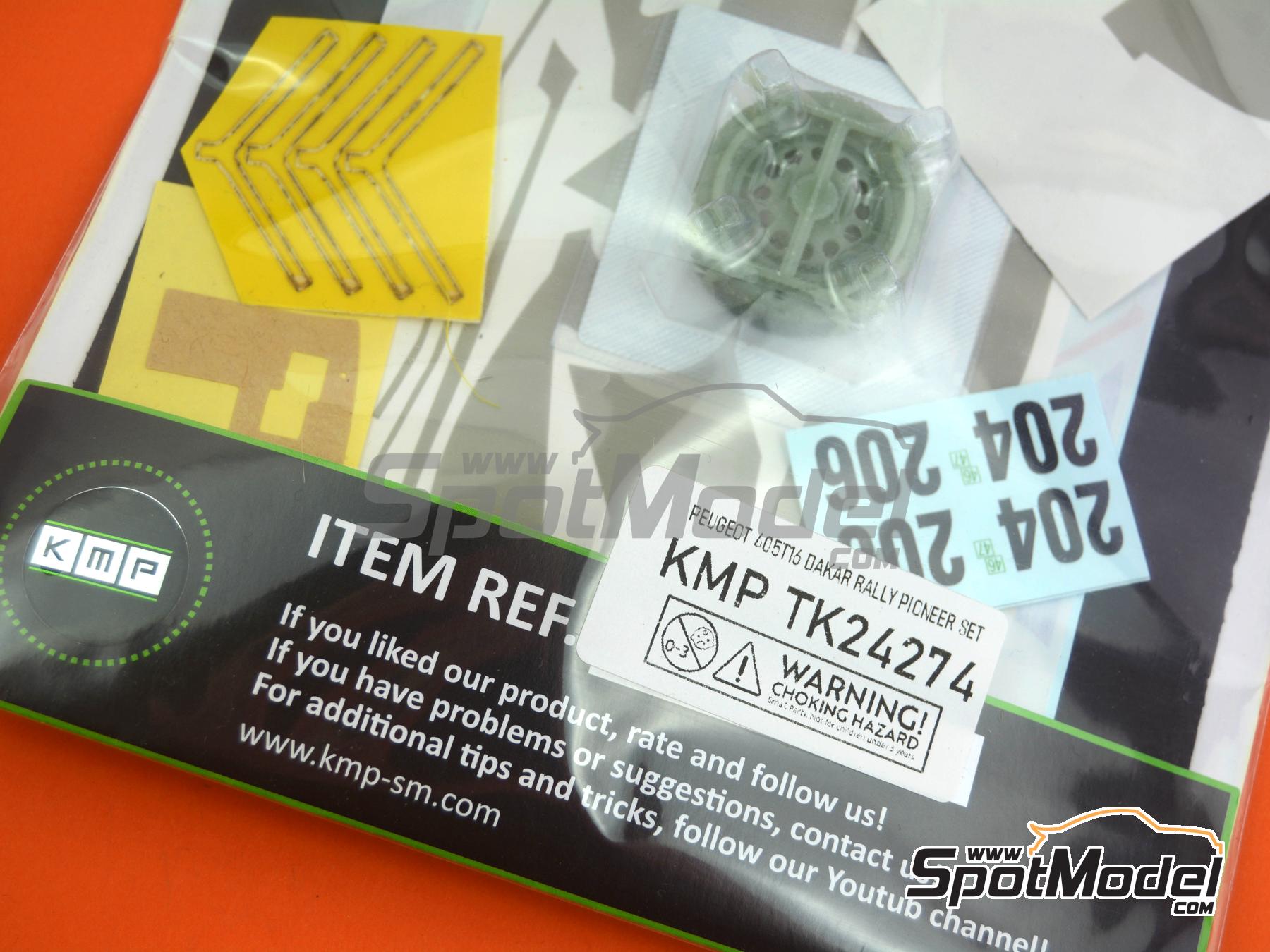 Image 5: Peugeot 405 Turbo 16 Equipo Peugeot Talbot Sport patrocinado por Pioneer - Rally Paris Dakar 1989 | Decoraci&oacute;n en escala&nbsp;1/24 fabricado por KMP Kool Models Production (ref.&nbsp;KMP-TK24274, tambien TK24274)