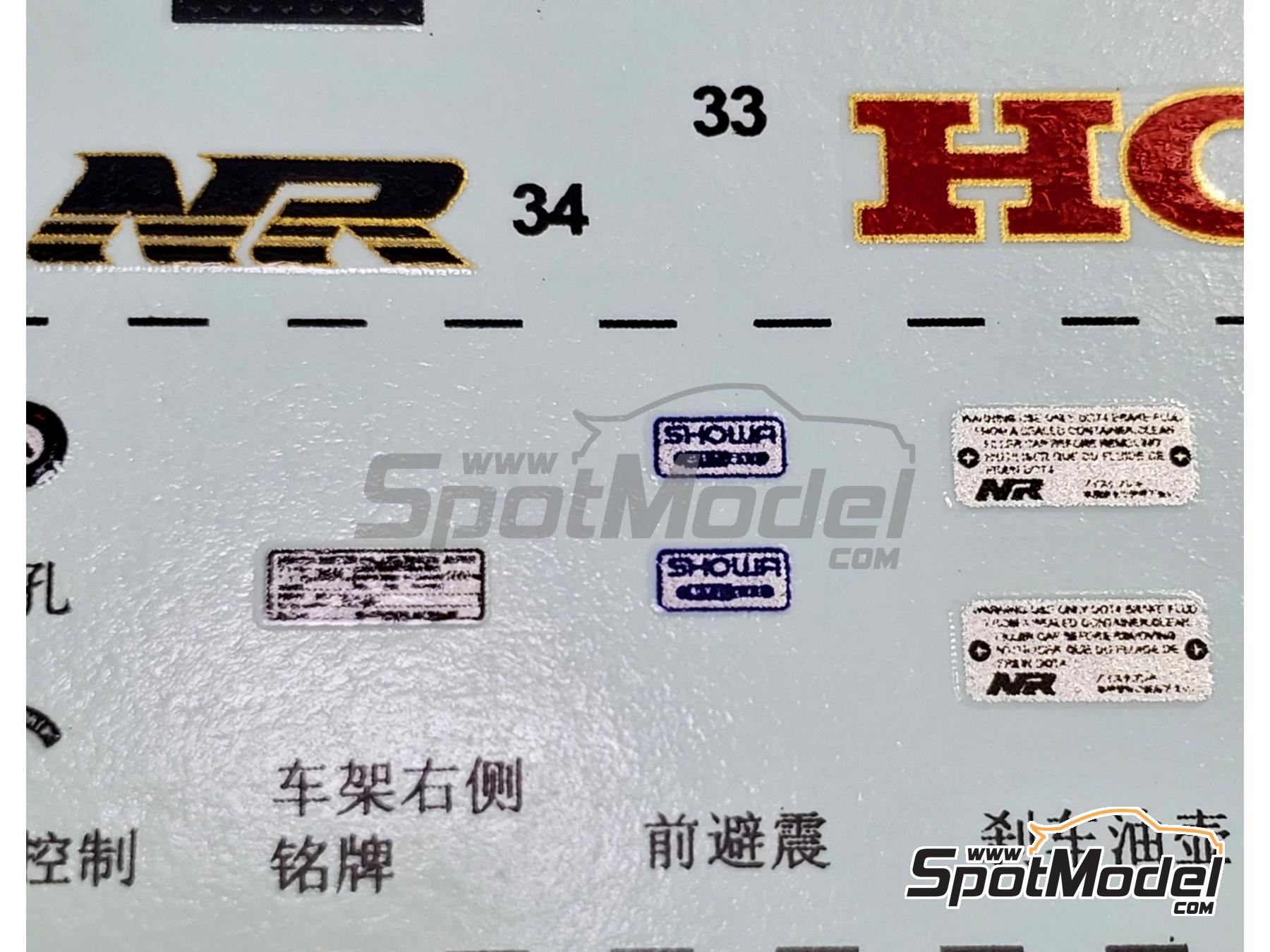 Image 4: Honda NR 750 -  1991 | Decoraci&oacute;n en escala&nbsp;1/12 fabricado por Khaled Models (ref.&nbsp;MS028)