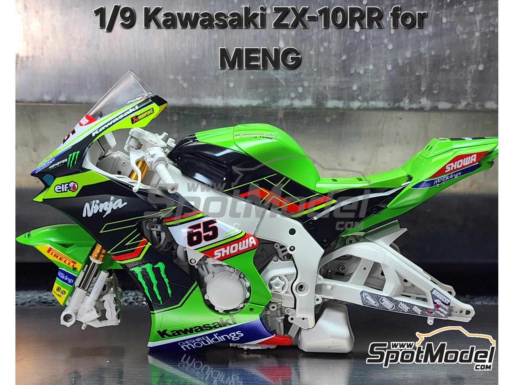 Image 3: Kawasaki ZX-10RR Equipo Kawasaki Racing Team patrocinado por Cheshire Mouldings - Campeonato del Mundo de Superbikes 2023 | Decoraci&oacute;n en escala&nbsp;1/9 fabricado por Khaled Models (ref.&nbsp;MS053)