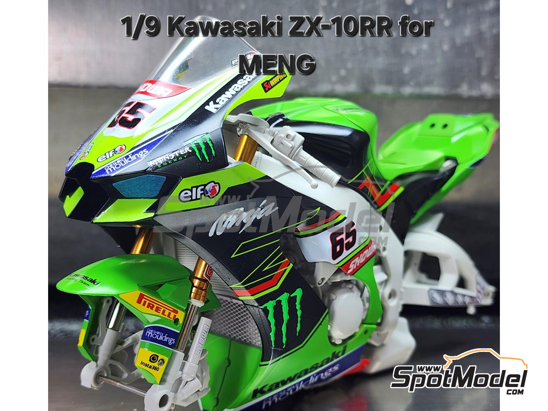 Image 4: Kawasaki ZX-10RR Equipo Kawasaki Racing Team patrocinado por Cheshire Mouldings - Campeonato del Mundo de Superbikes 2023 | Decoraci&oacute;n en escala&nbsp;1/9 fabricado por Khaled Models (ref.&nbsp;MS053)