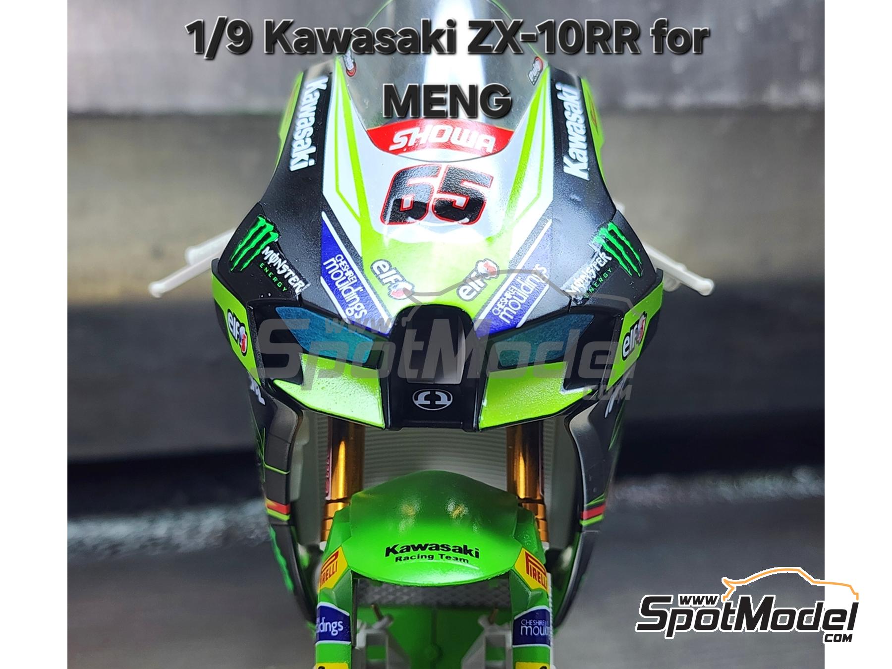Image 5: Kawasaki ZX-10RR Equipo Kawasaki Racing Team patrocinado por Cheshire Mouldings - Campeonato del Mundo de Superbikes 2023 | Decoraci&oacute;n en escala&nbsp;1/9 fabricado por Khaled Models (ref.&nbsp;MS053)