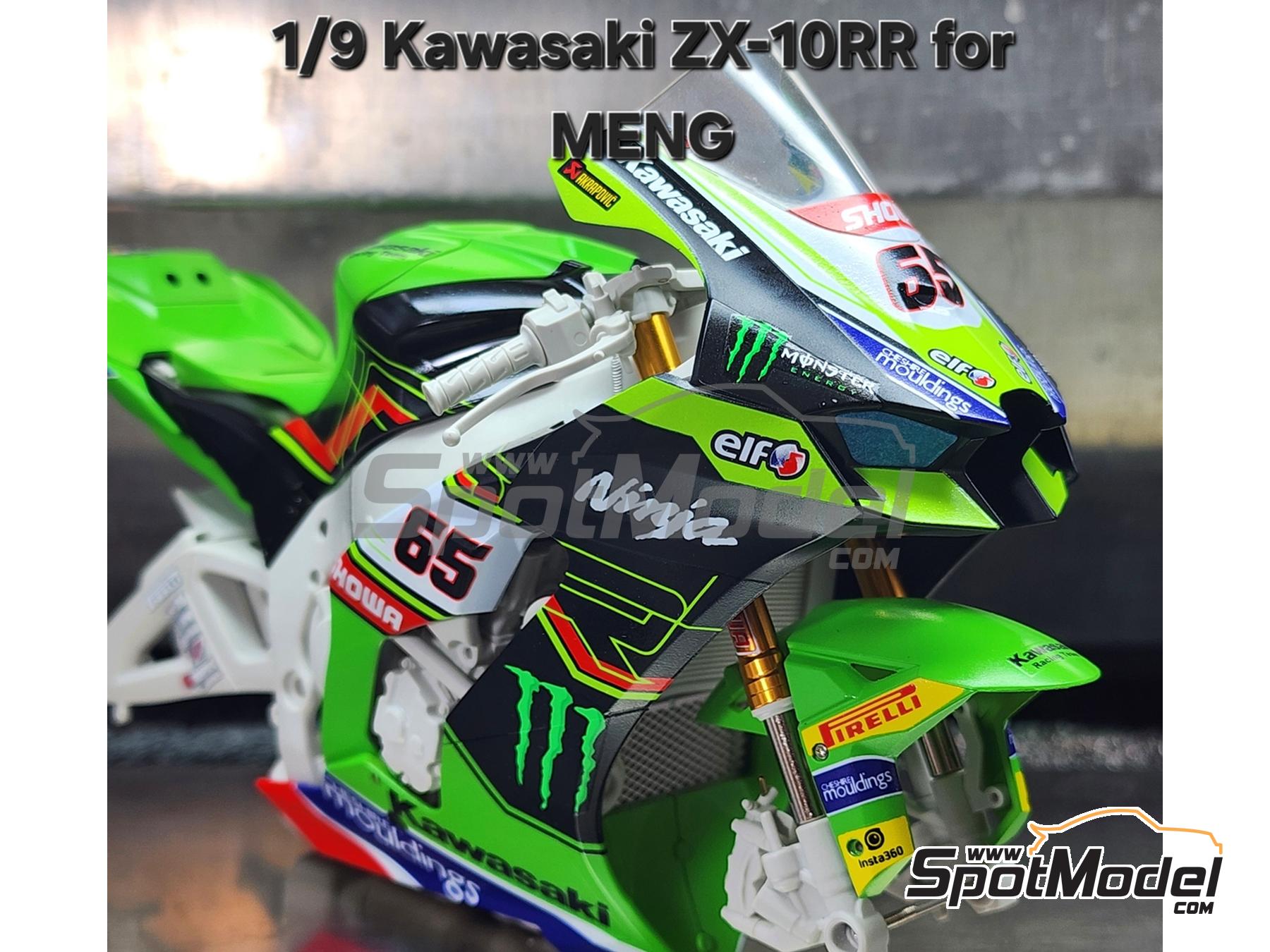 Image 6: Kawasaki ZX-10RR Equipo Kawasaki Racing Team patrocinado por Cheshire Mouldings - Campeonato del Mundo de Superbikes 2023 | Decoraci&oacute;n en escala&nbsp;1/9 fabricado por Khaled Models (ref.&nbsp;MS053)